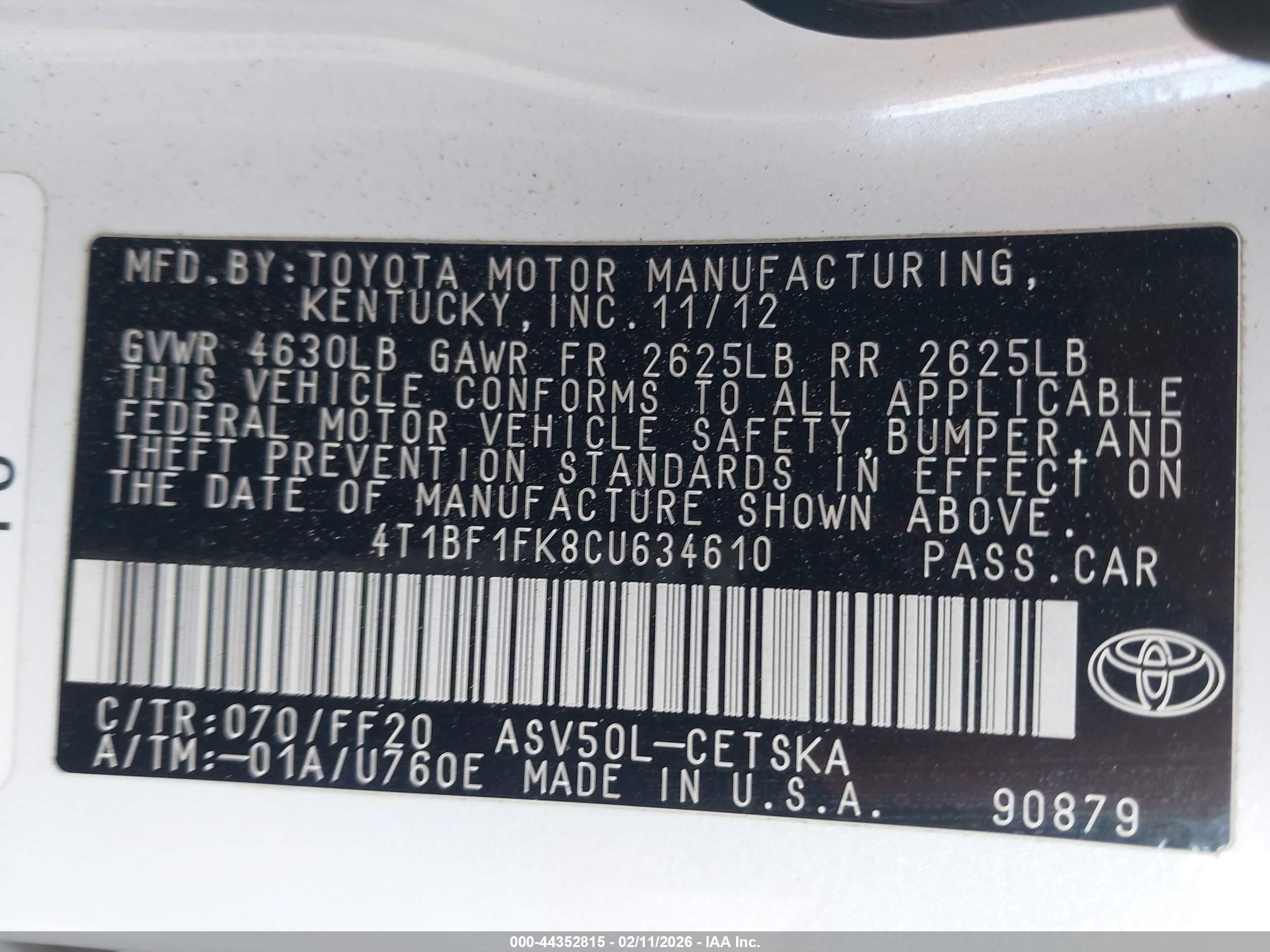 TOYOTA CAMRY image 9