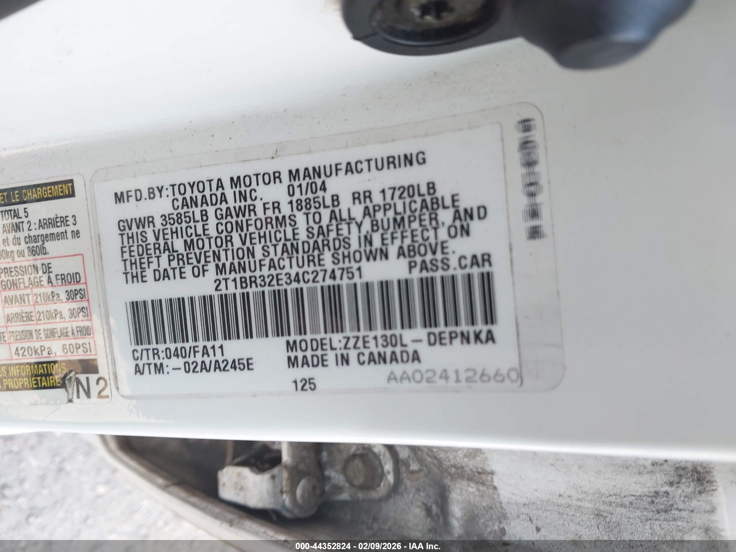 TOYOTA COROLLA image 9