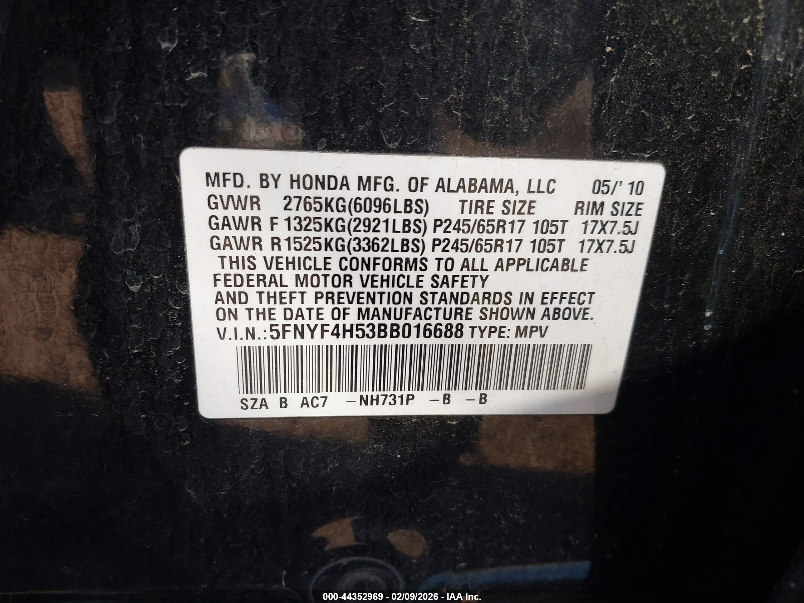 HONDA PILOT image 9
