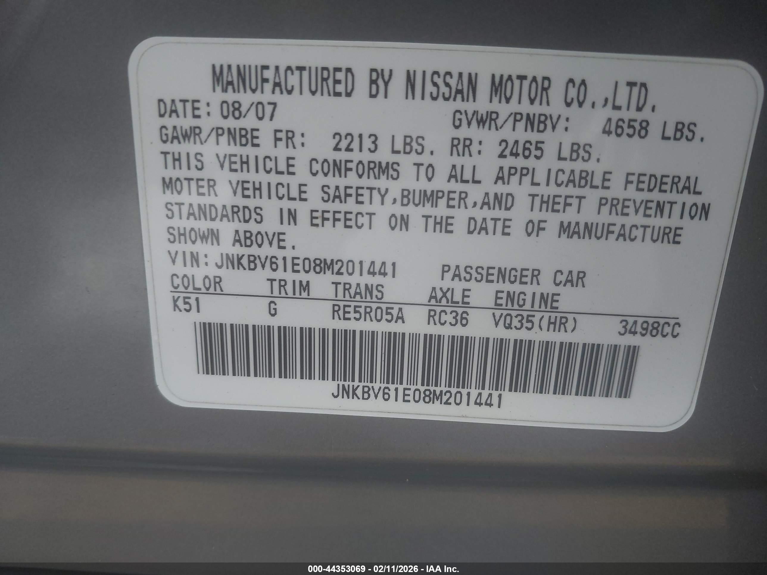 INFINITI G35 image 9