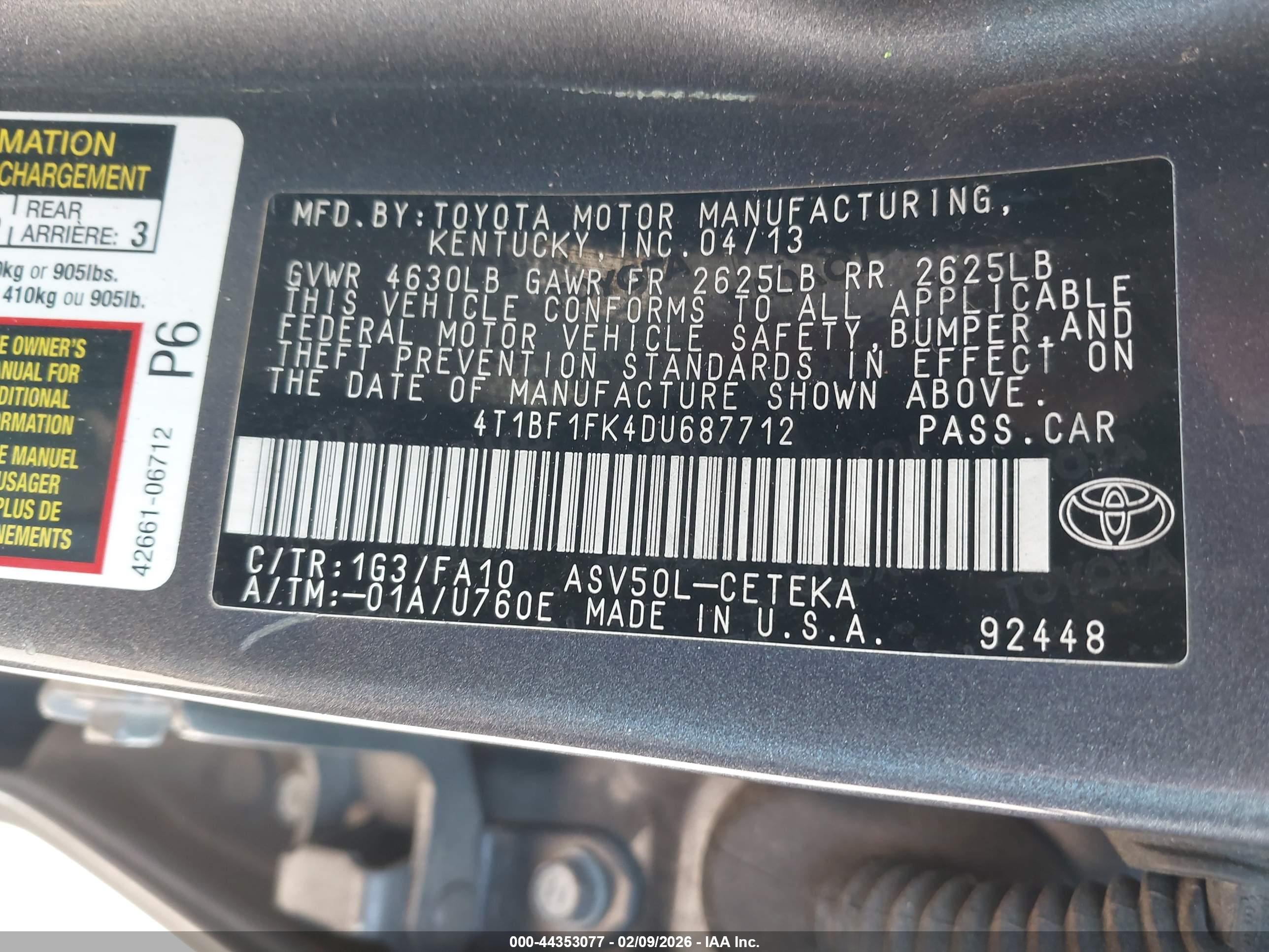 TOYOTA CAMRY image 9