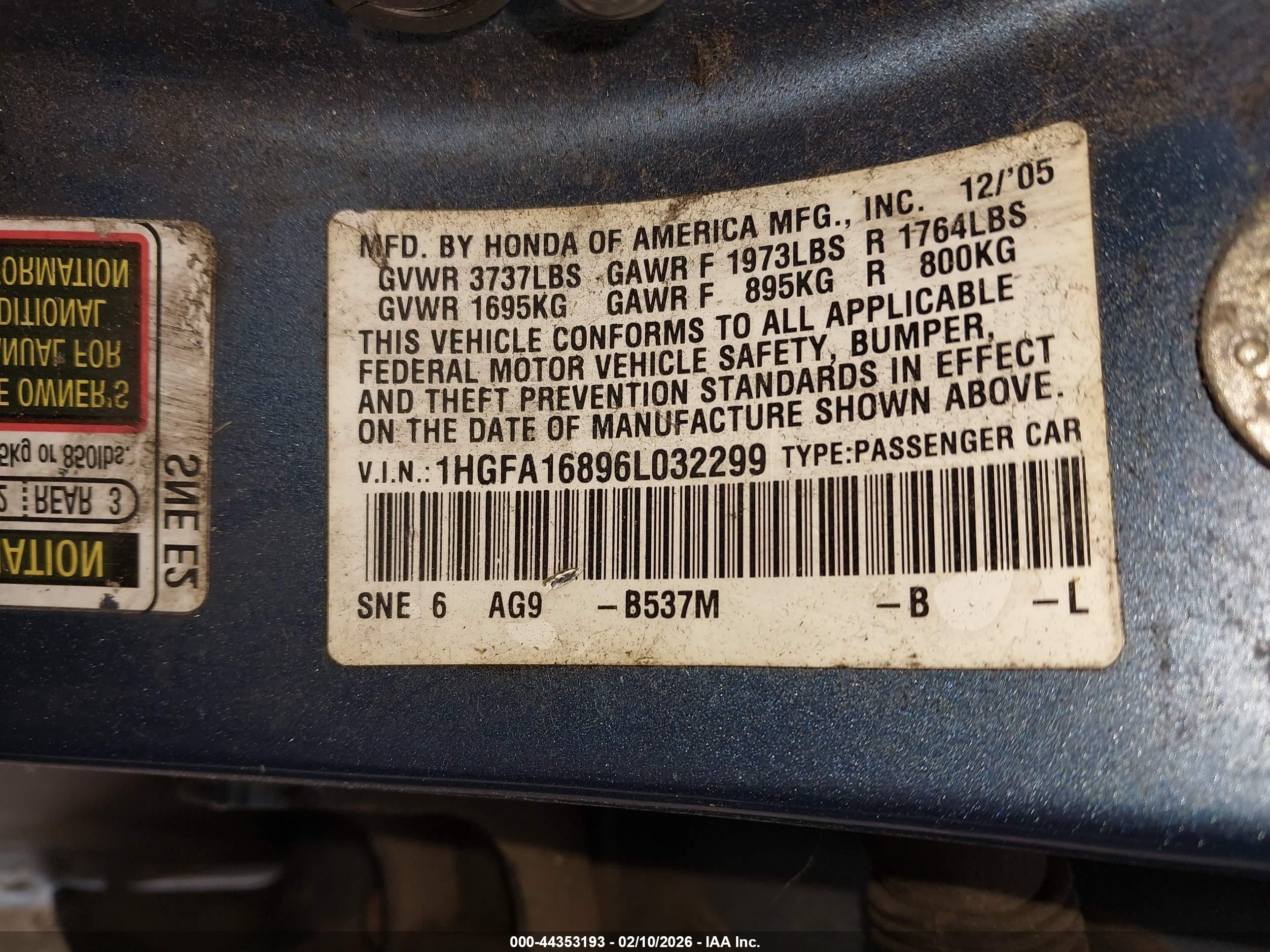 HONDA CIVIC image 9