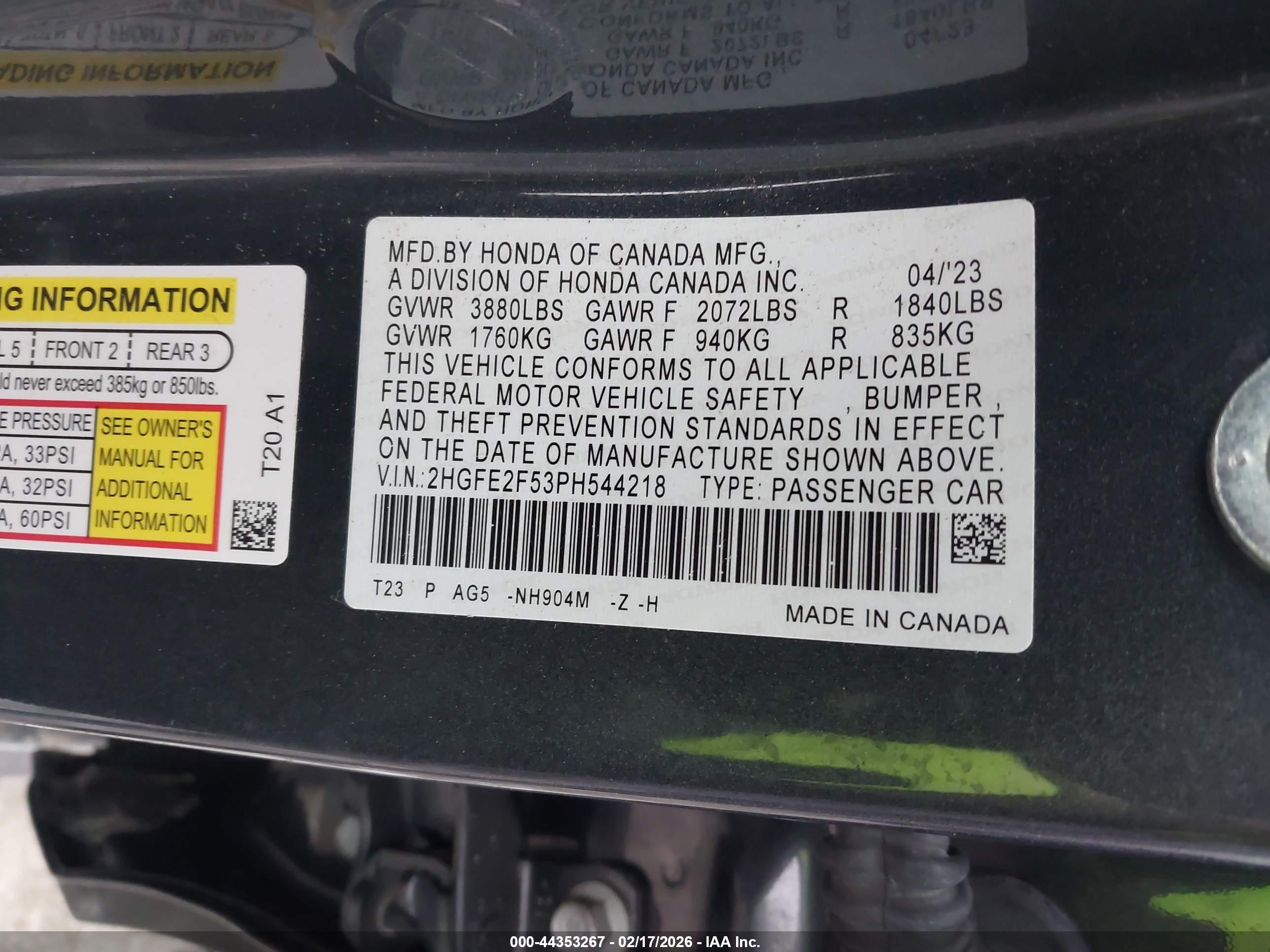 HONDA CIVIC image 9