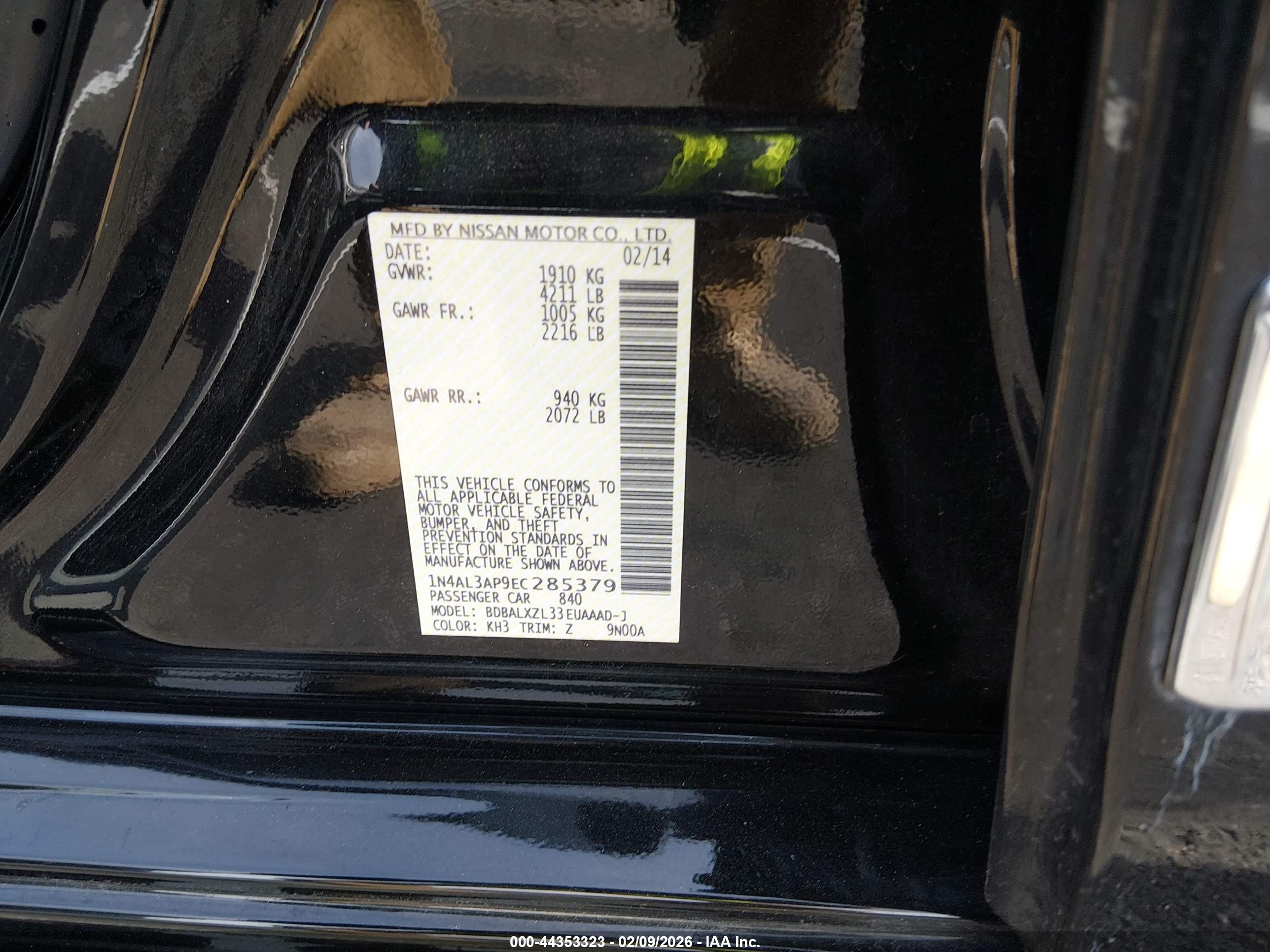 NISSAN ALTIMA image 9