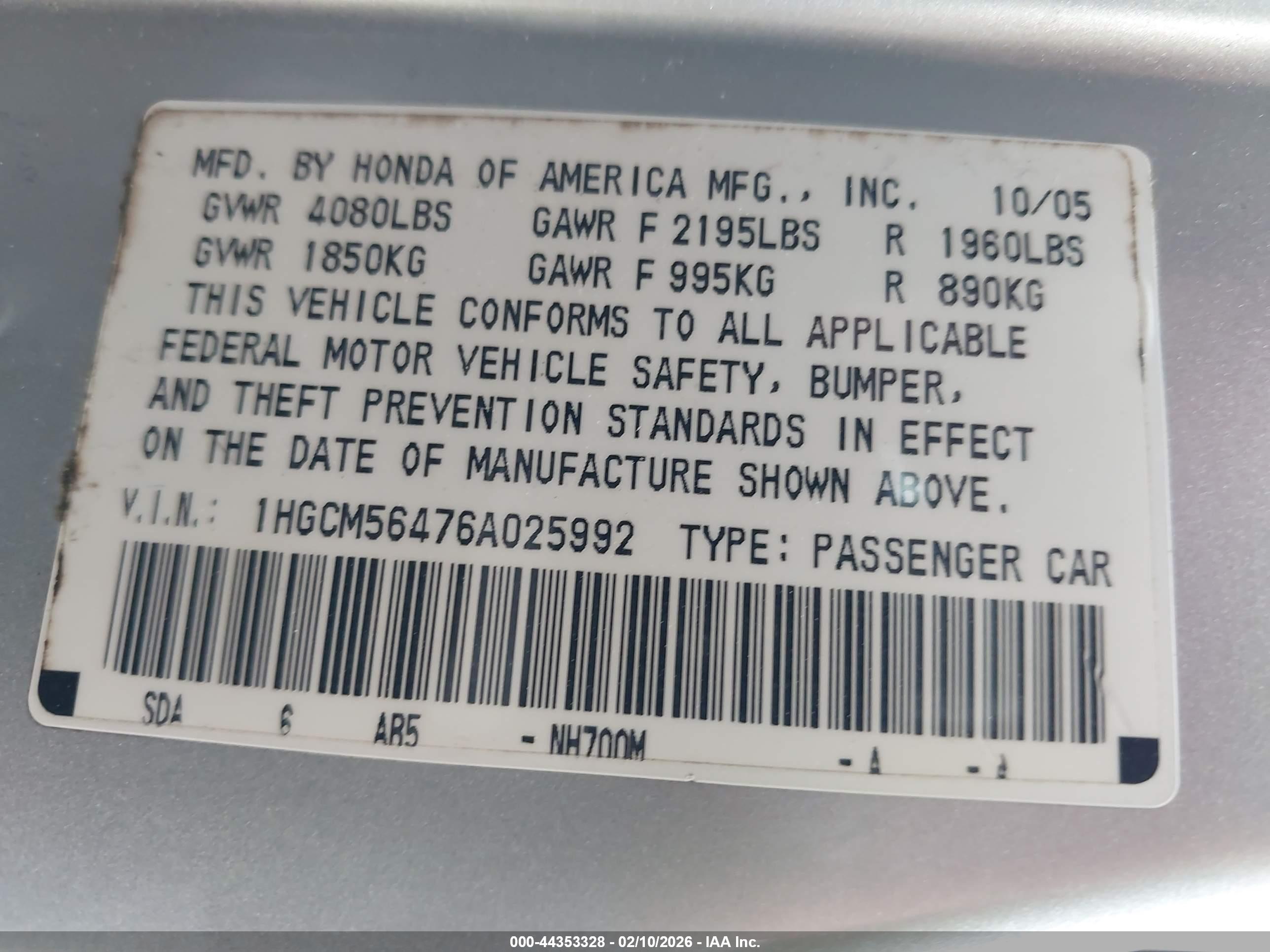 HONDA ACCORD image 9