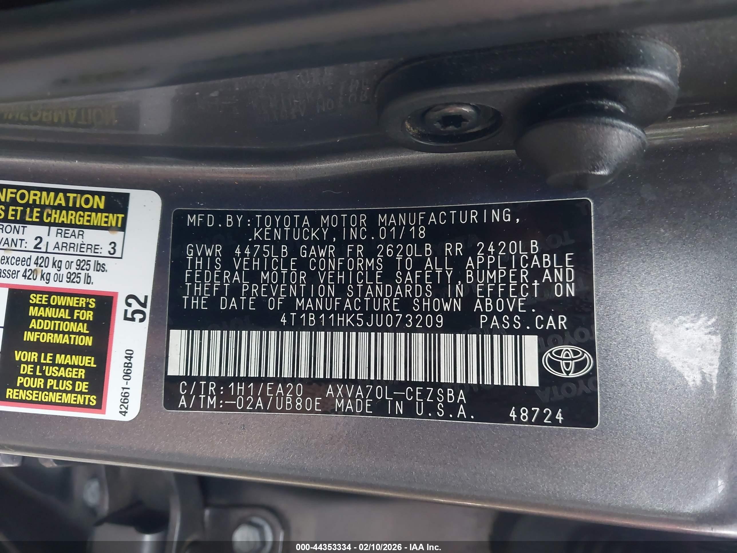TOYOTA CAMRY image 9