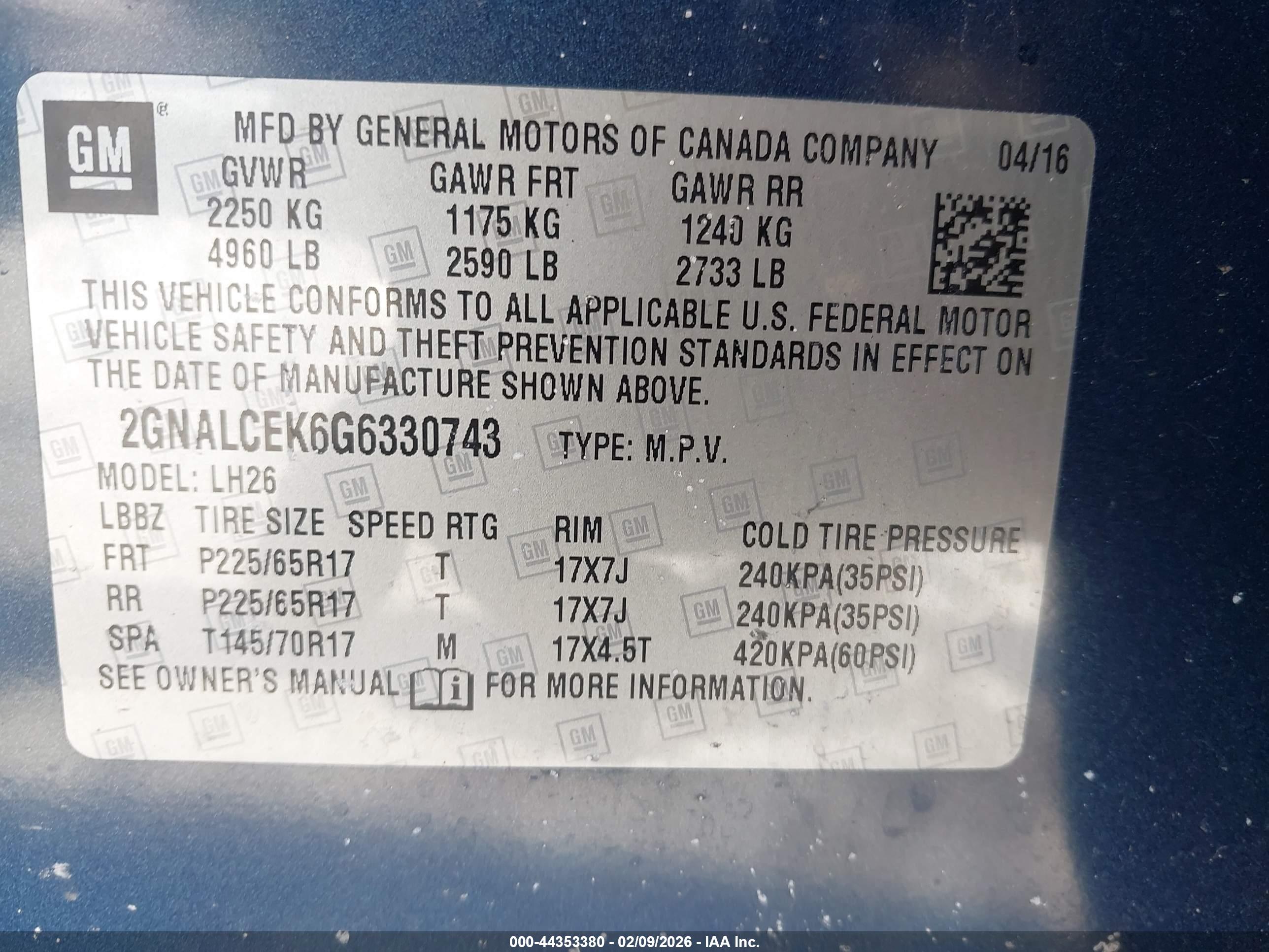 CHEVROLET EQUINOX image 9