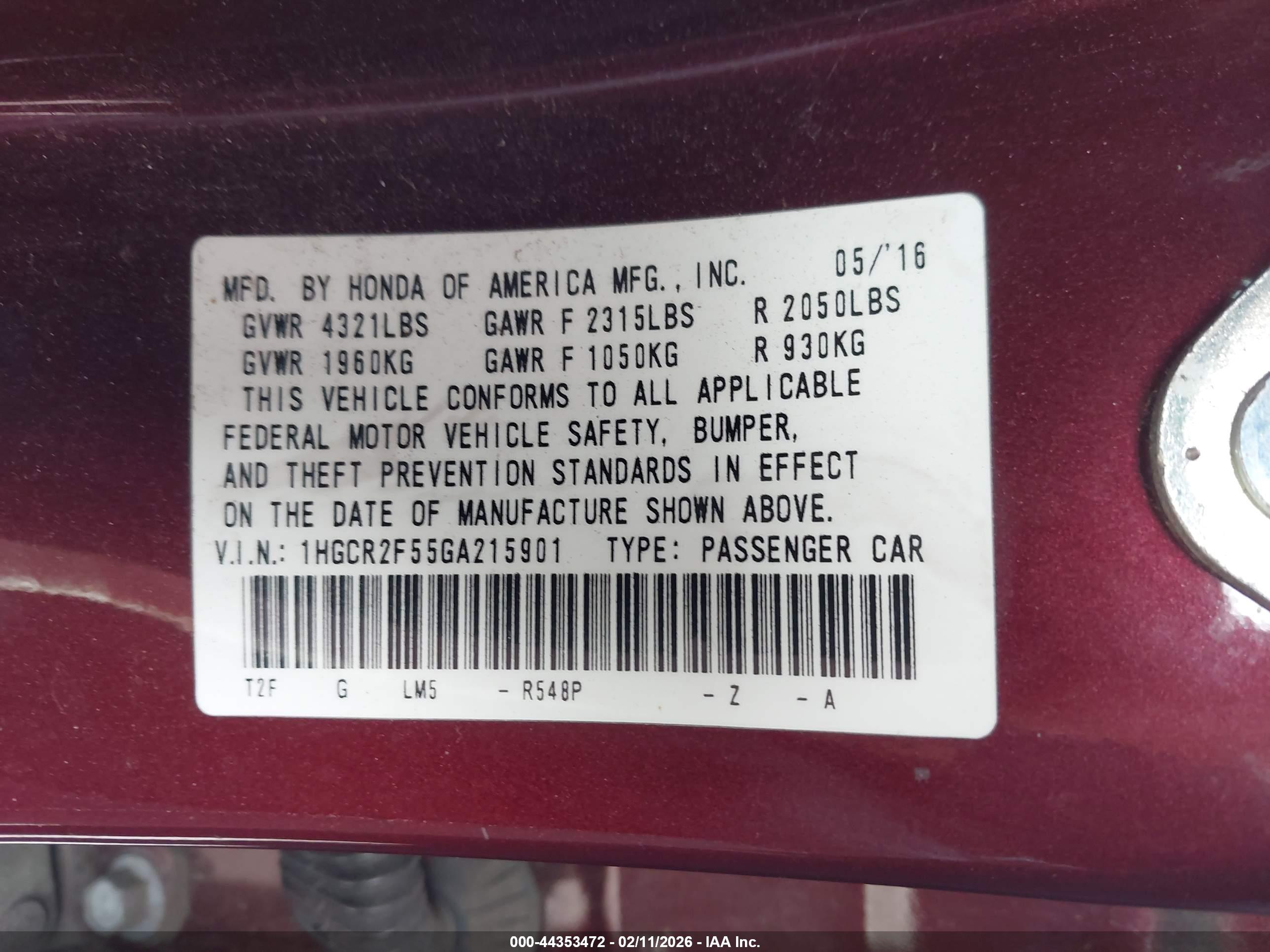 HONDA ACCORD image 9