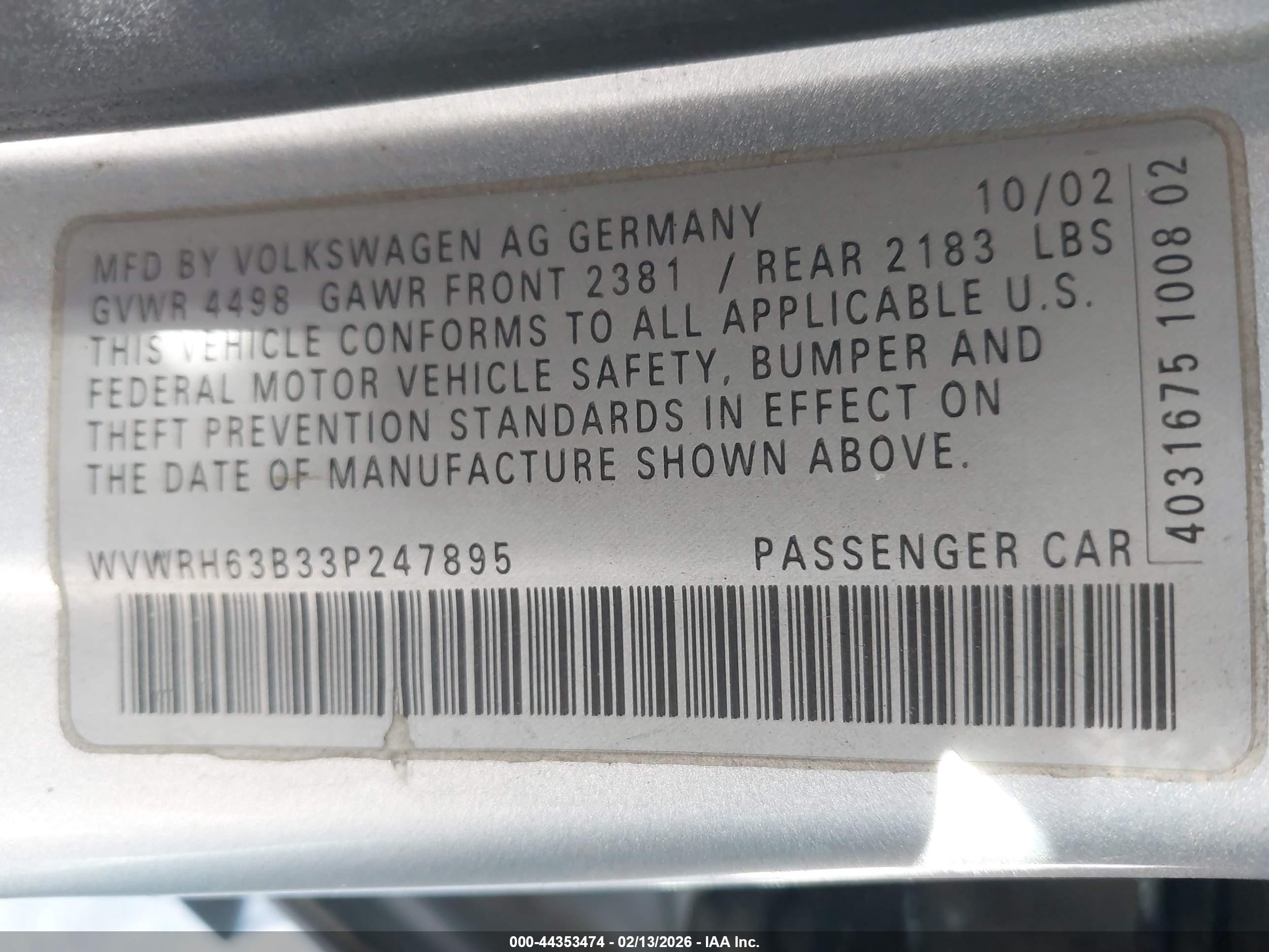 VOLKSWAGEN PASSAT image 9