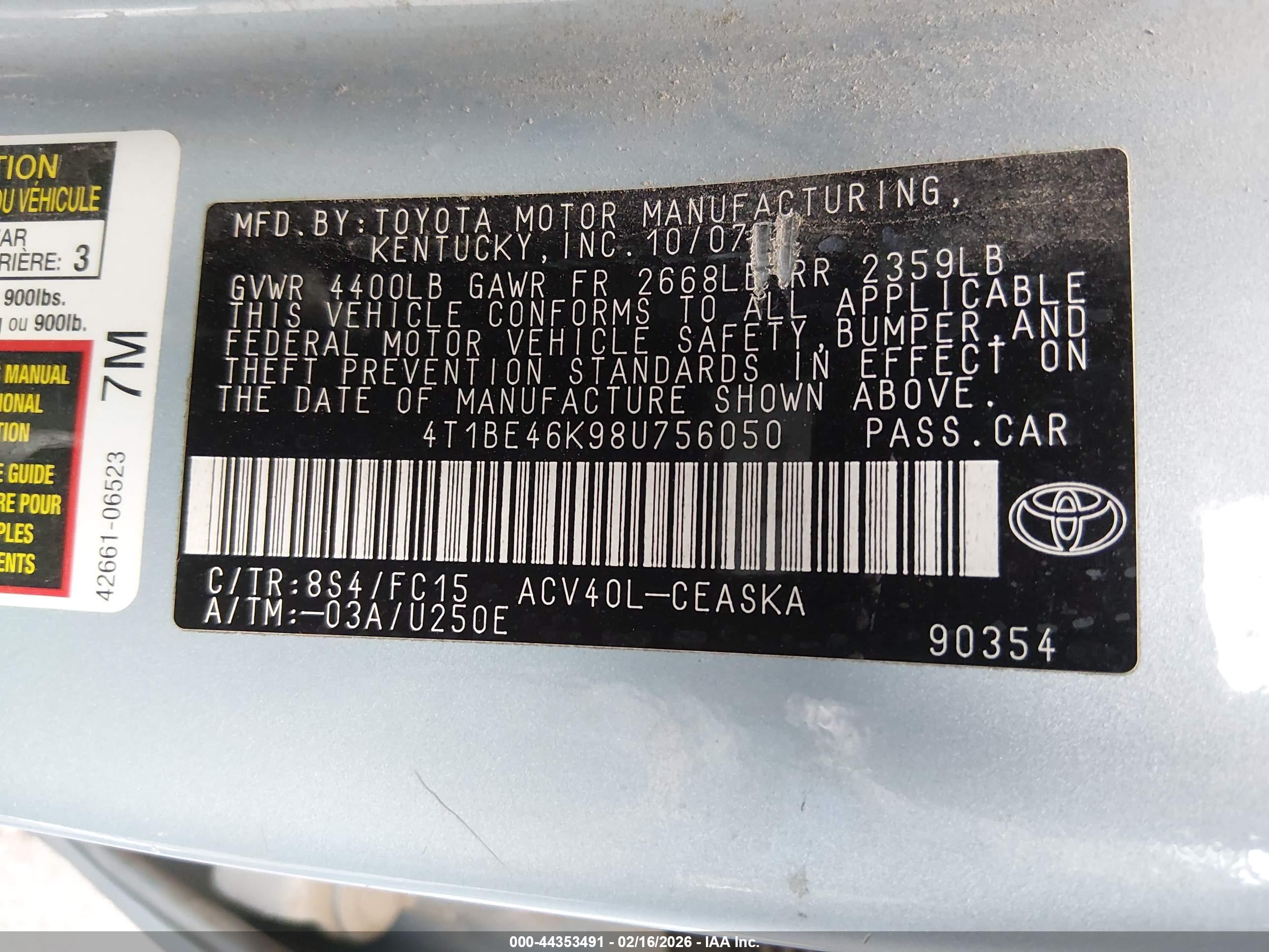 TOYOTA CAMRY image 9