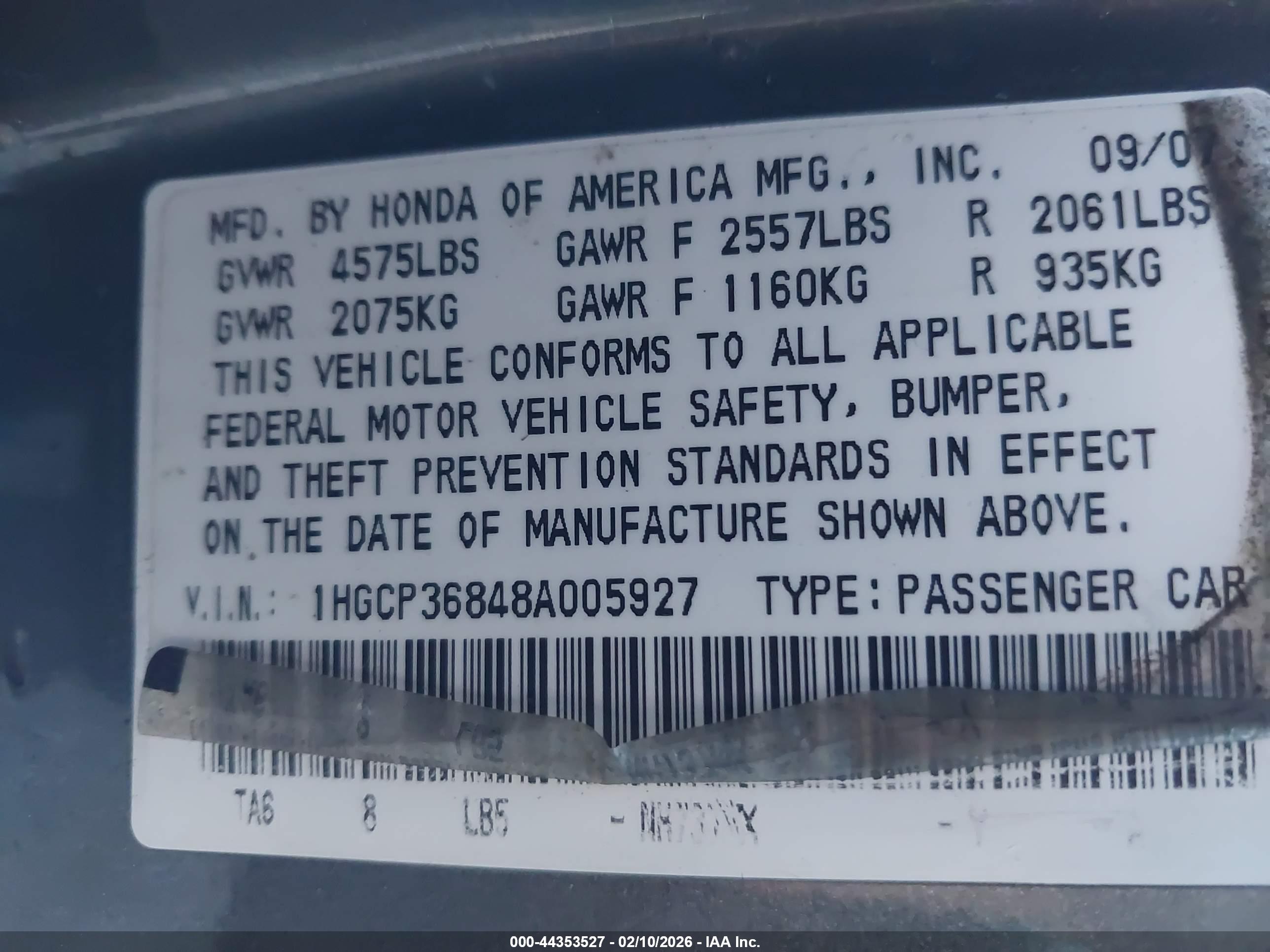 HONDA ACCORD image 9