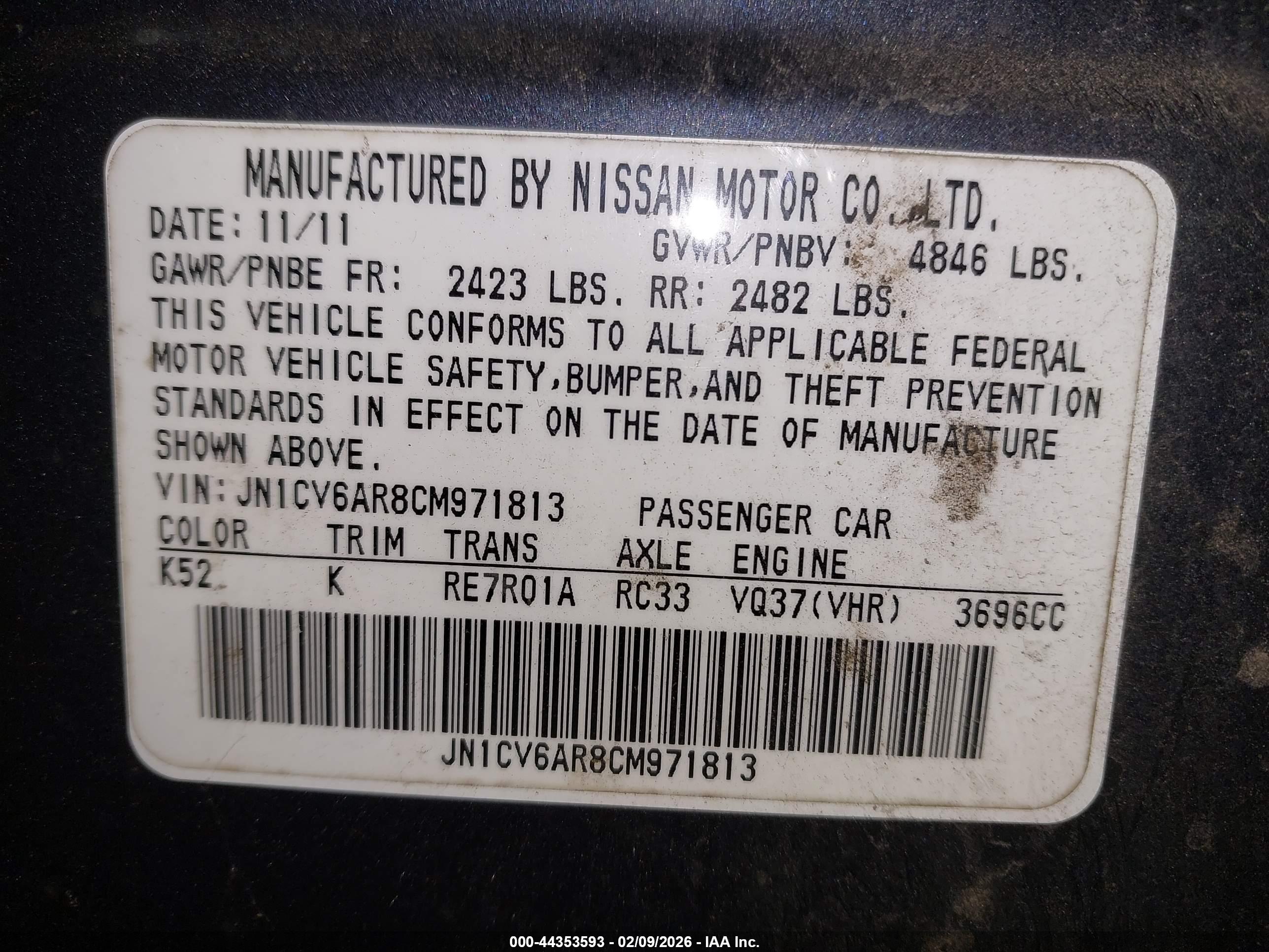 INFINITI G37X image 9