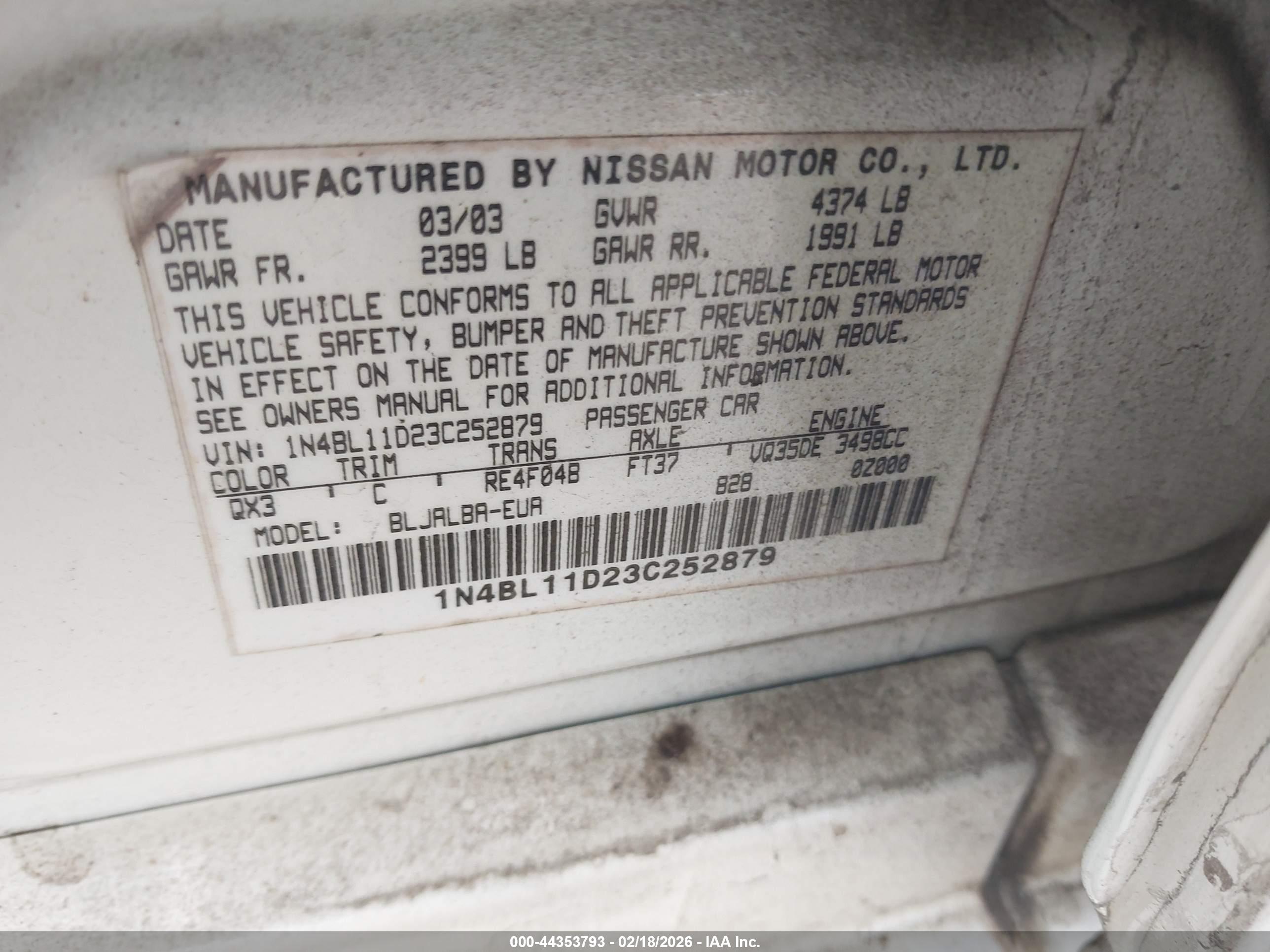 NISSAN ALTIMA image 9