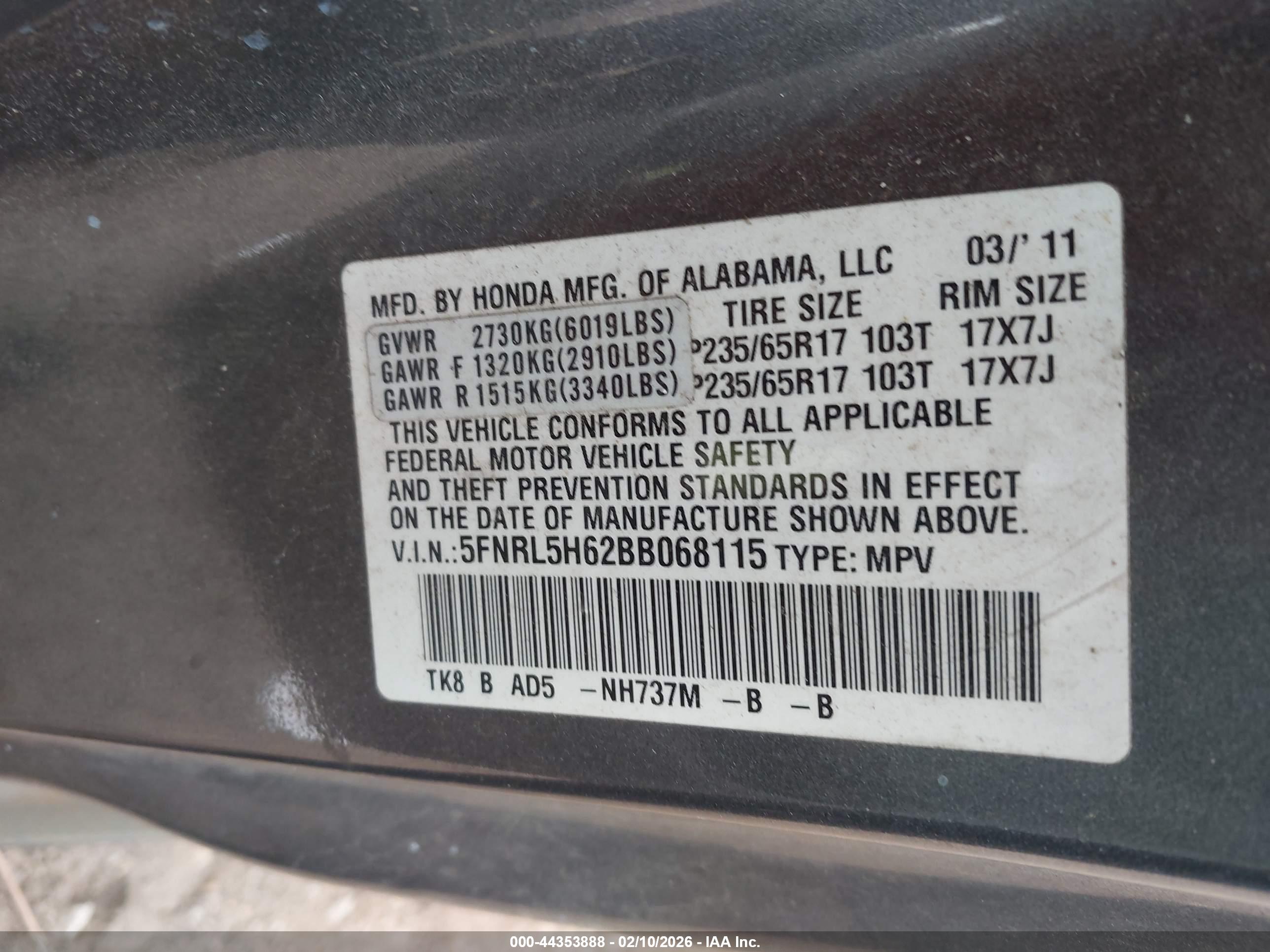 HONDA ODYSSEY image 9