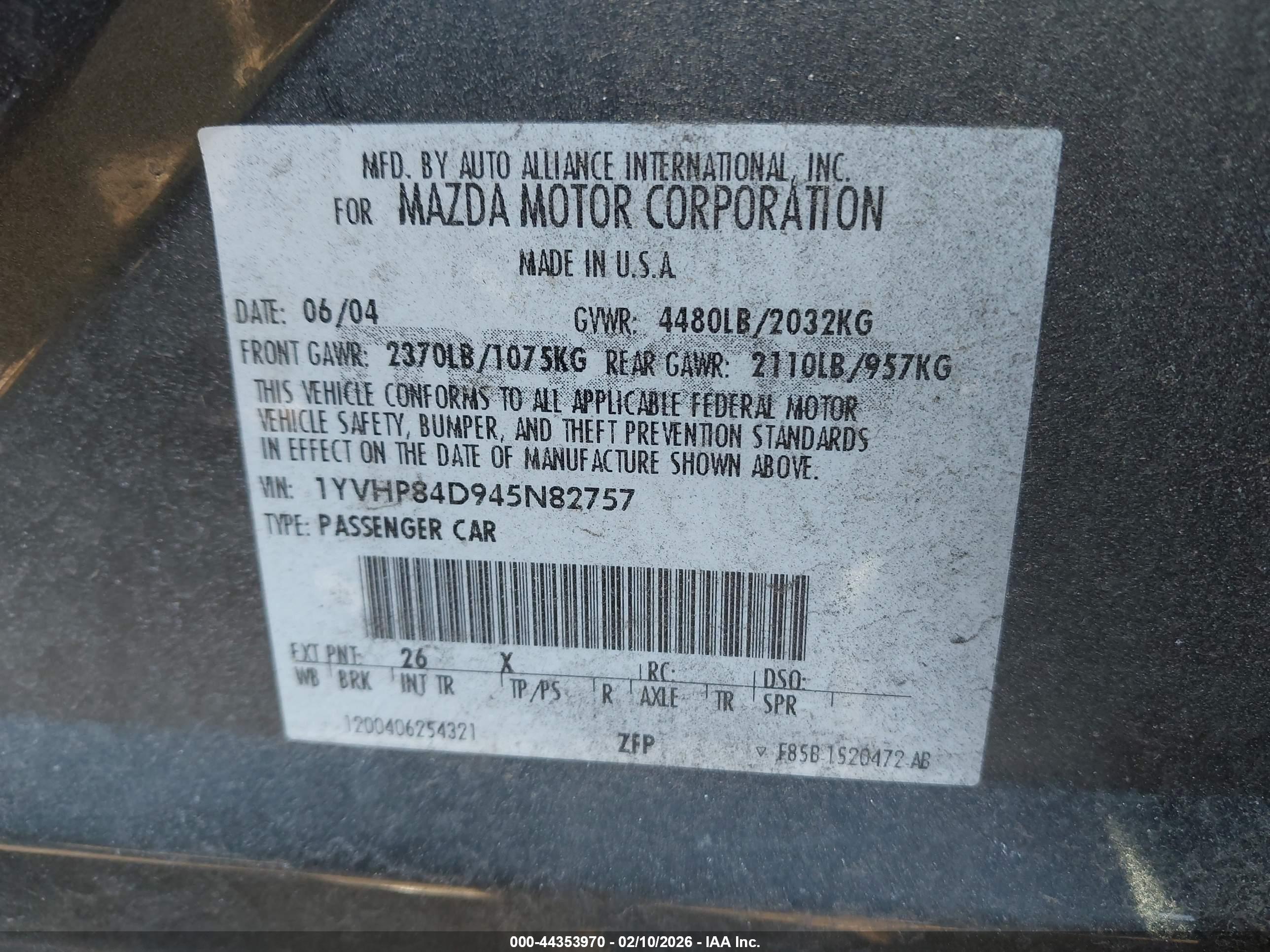 MAZDA MAZDA6 image 9
