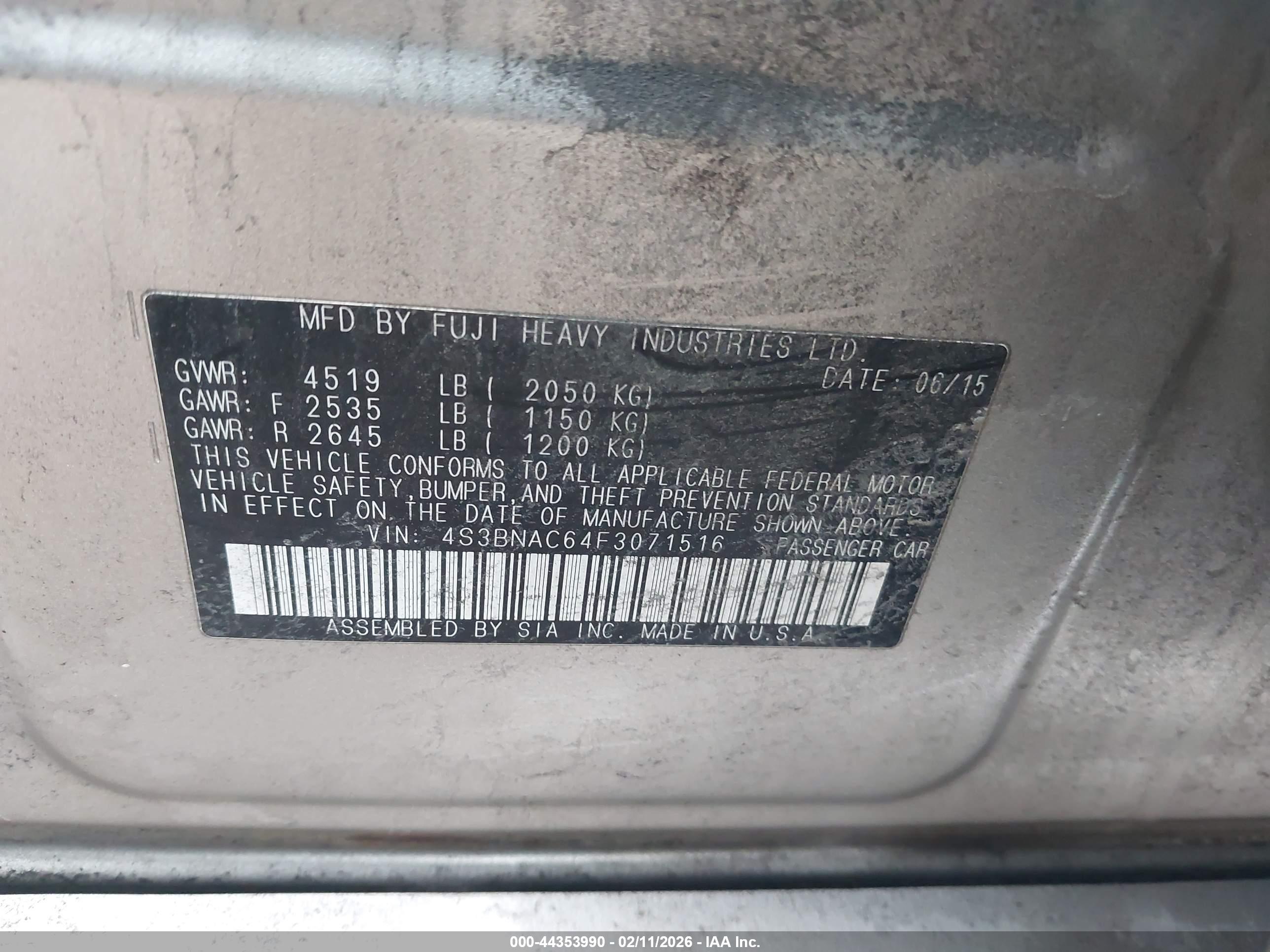 SUBARU LEGACY image 9