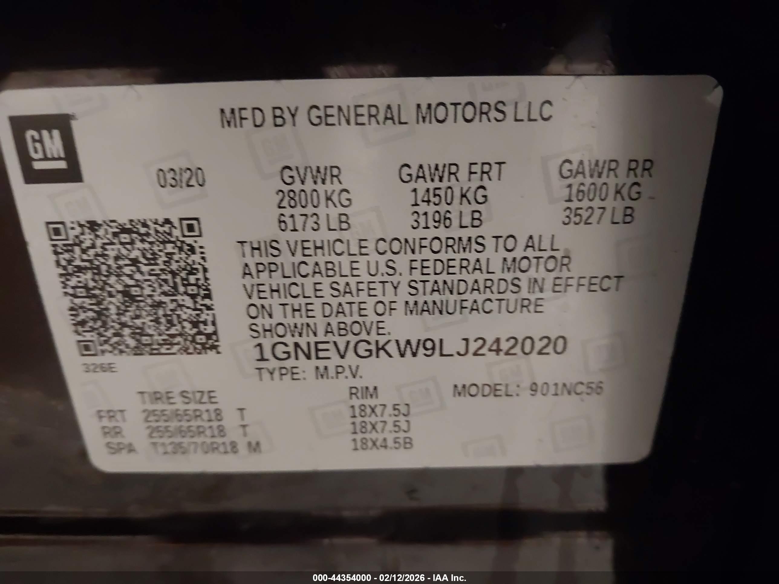 CHEVROLET TRAVERSE image 9