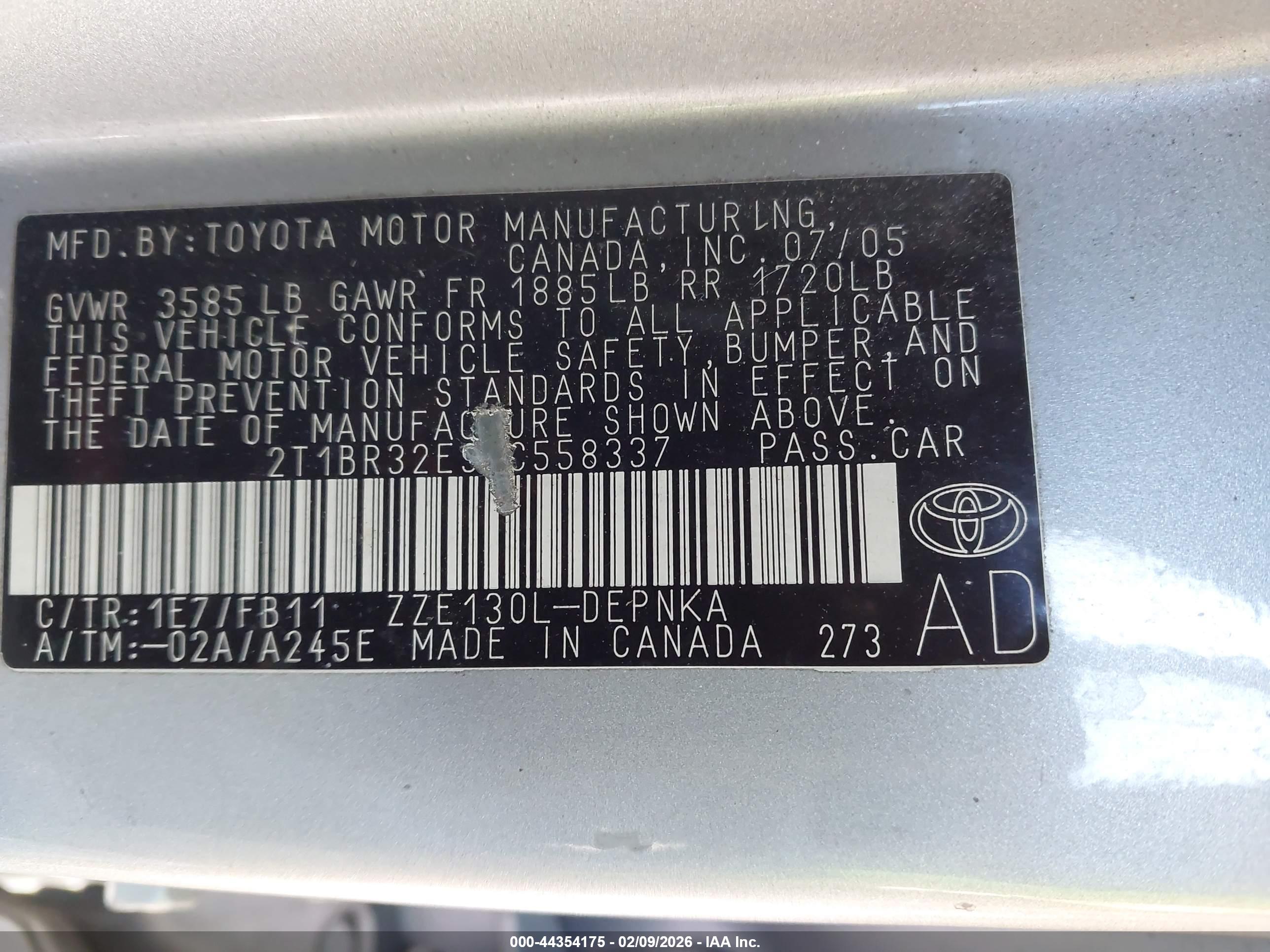 TOYOTA COROLLA image 9