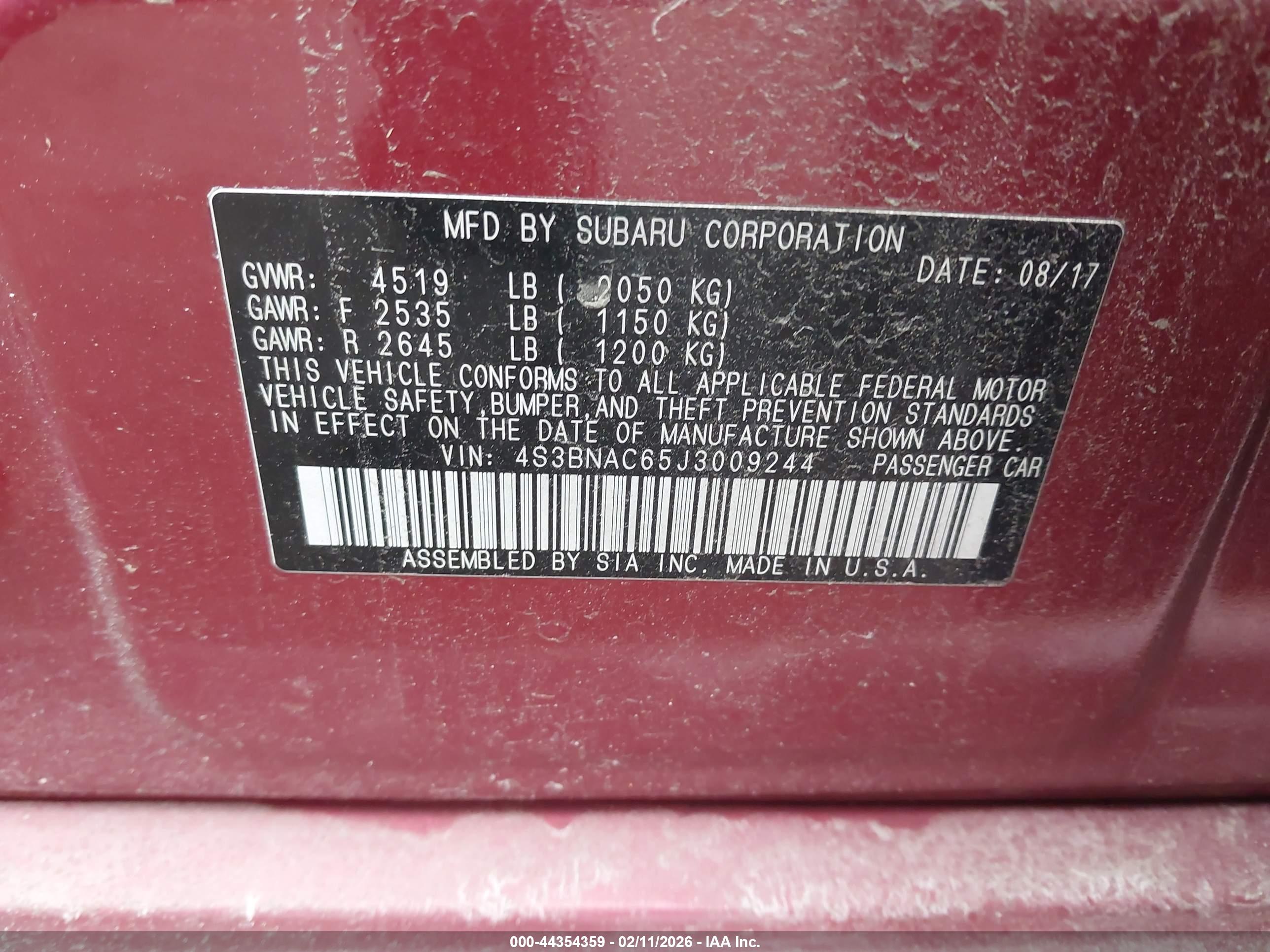 SUBARU LEGACY image 9