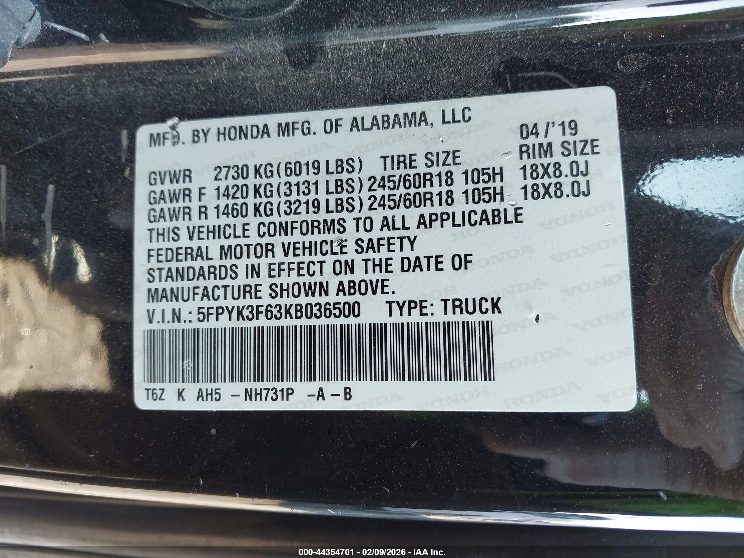 HONDA RIDGELINE image 9