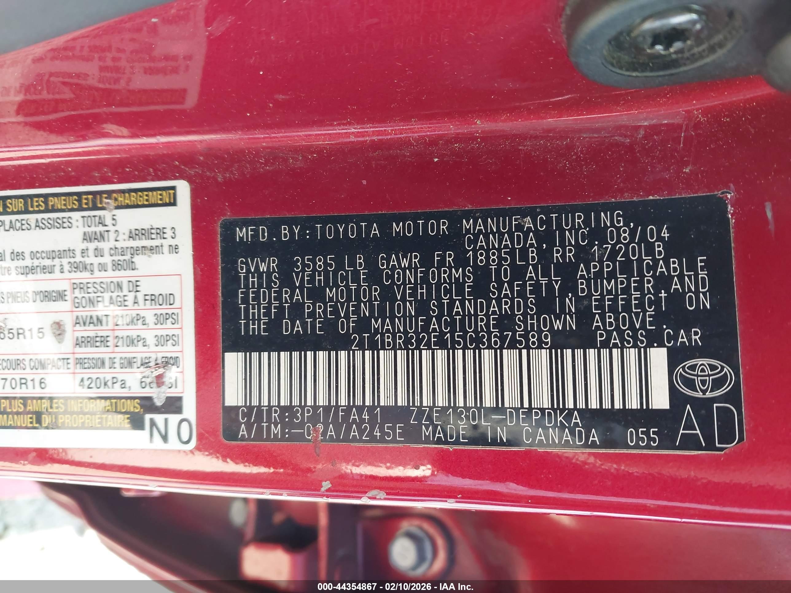 TOYOTA COROLLA image 9