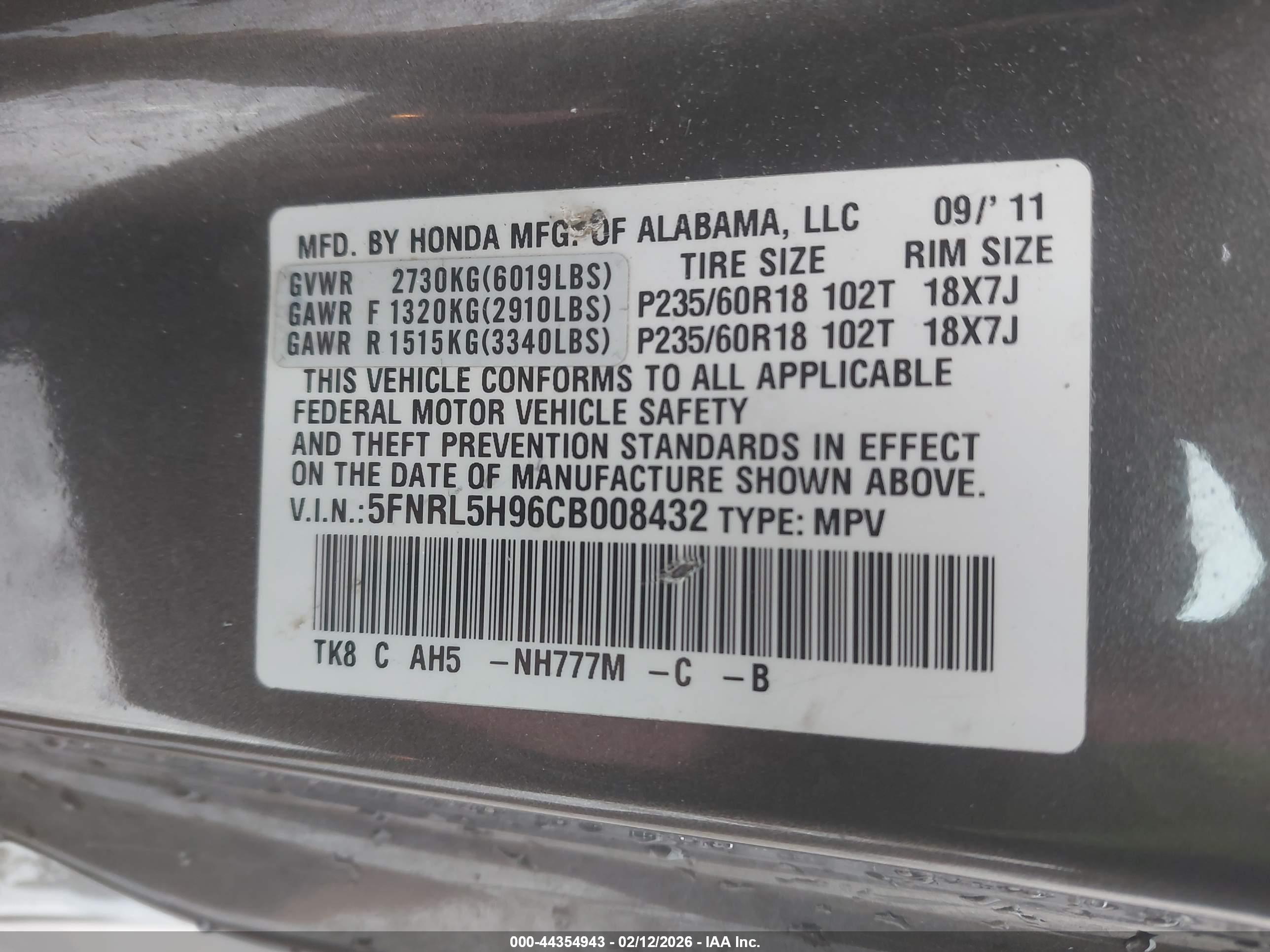 HONDA ODYSSEY image 9