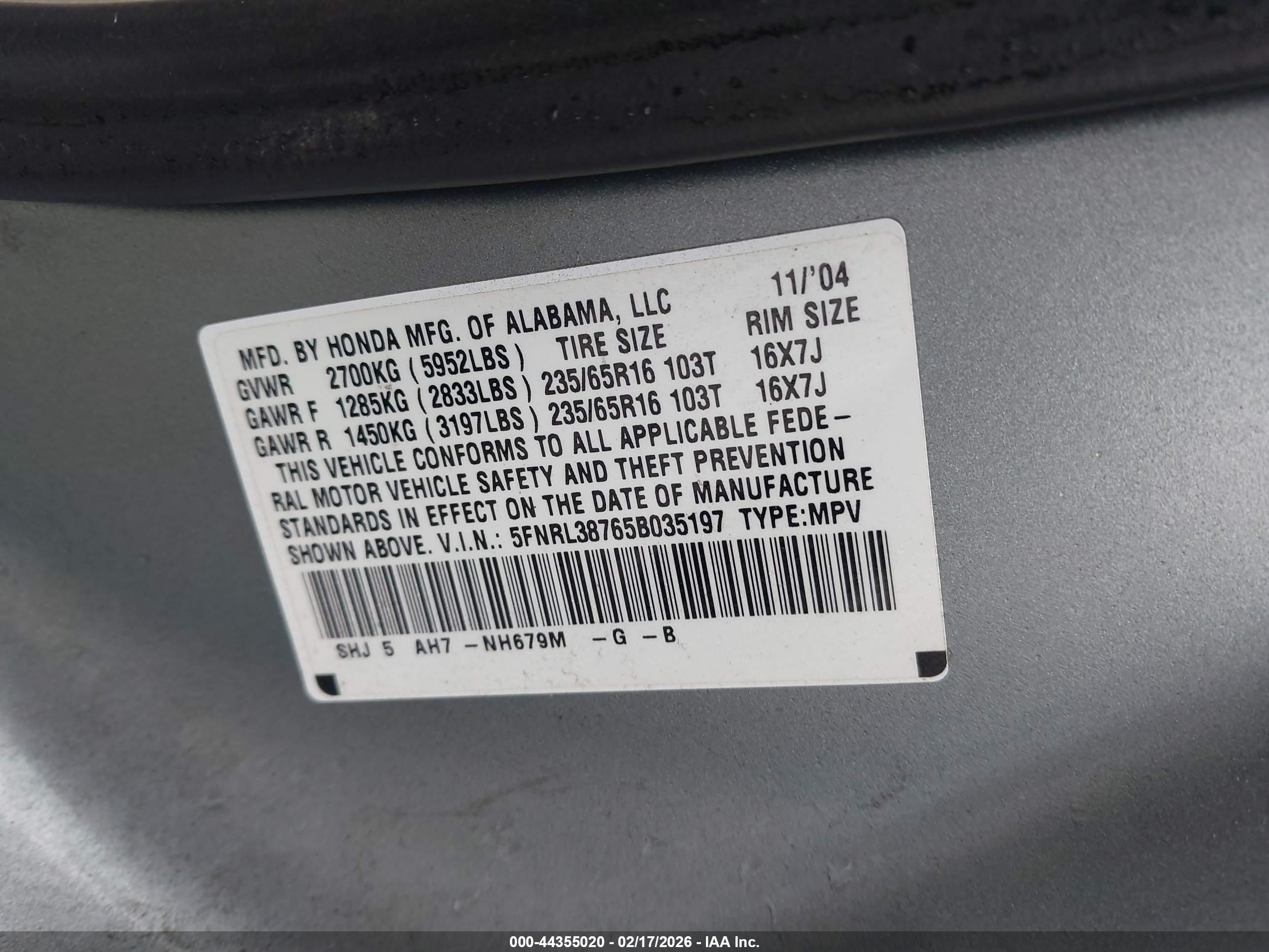 HONDA ODYSSEY image 9