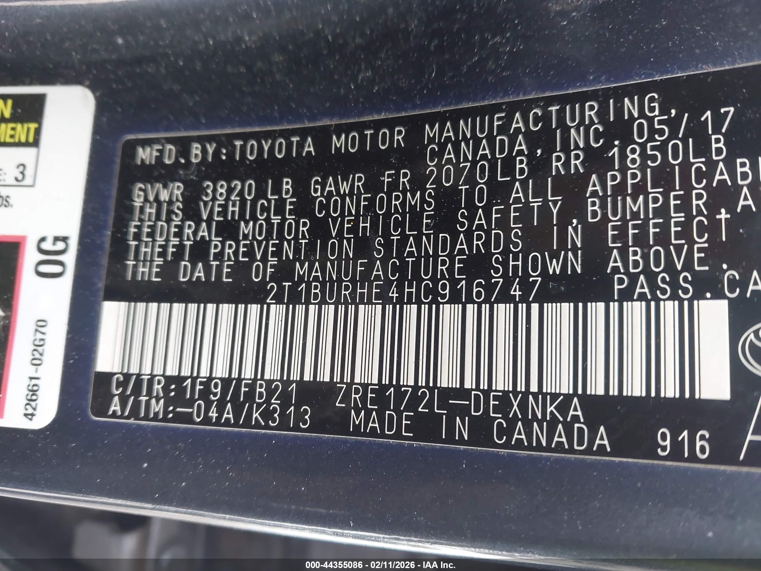 TOYOTA COROLLA image 9