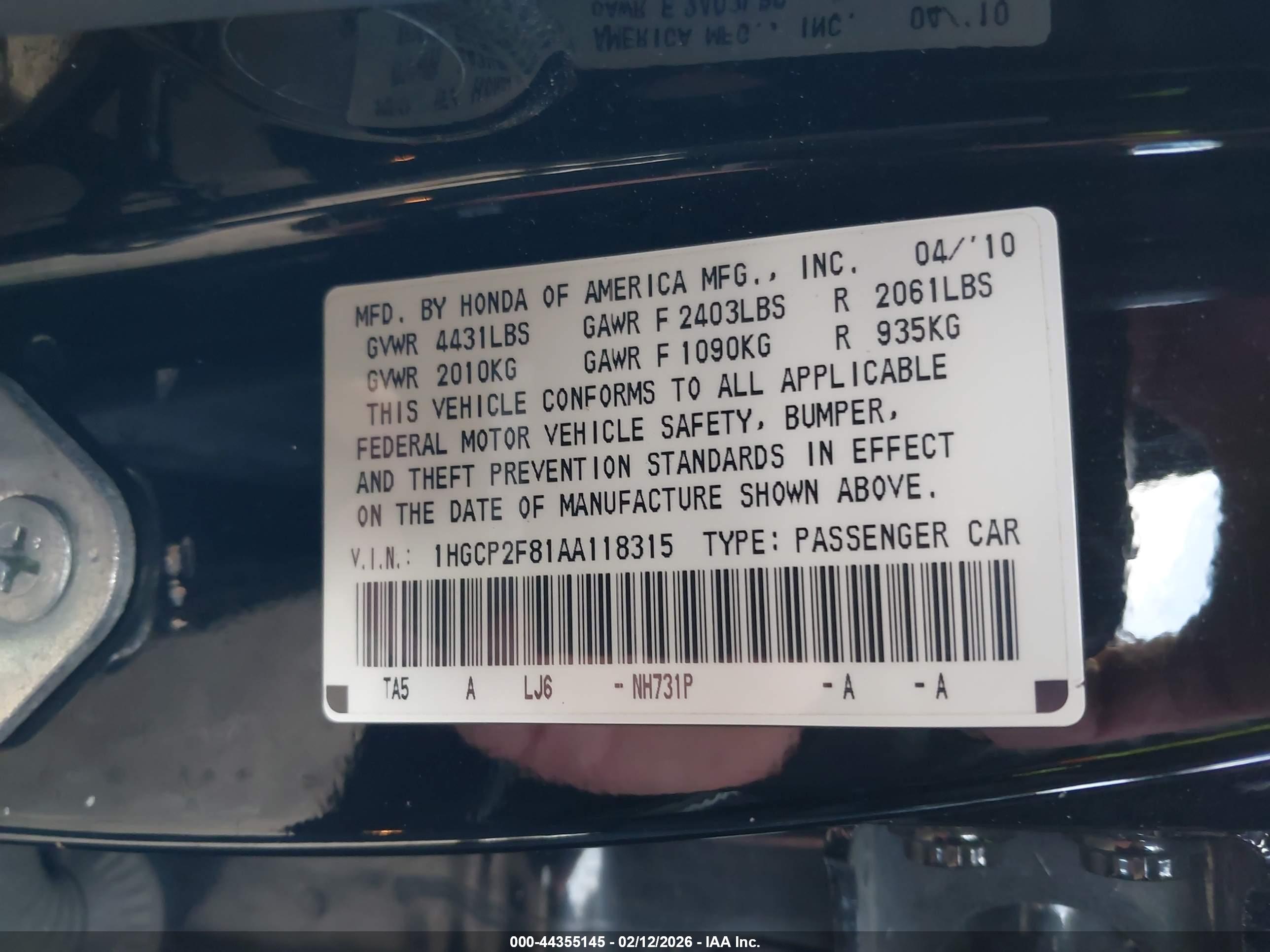 HONDA ACCORD image 9