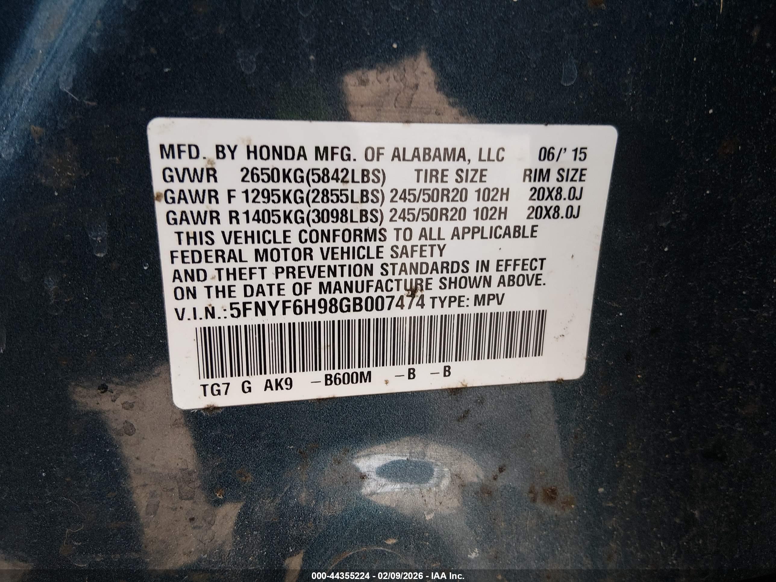 HONDA PILOT image 9