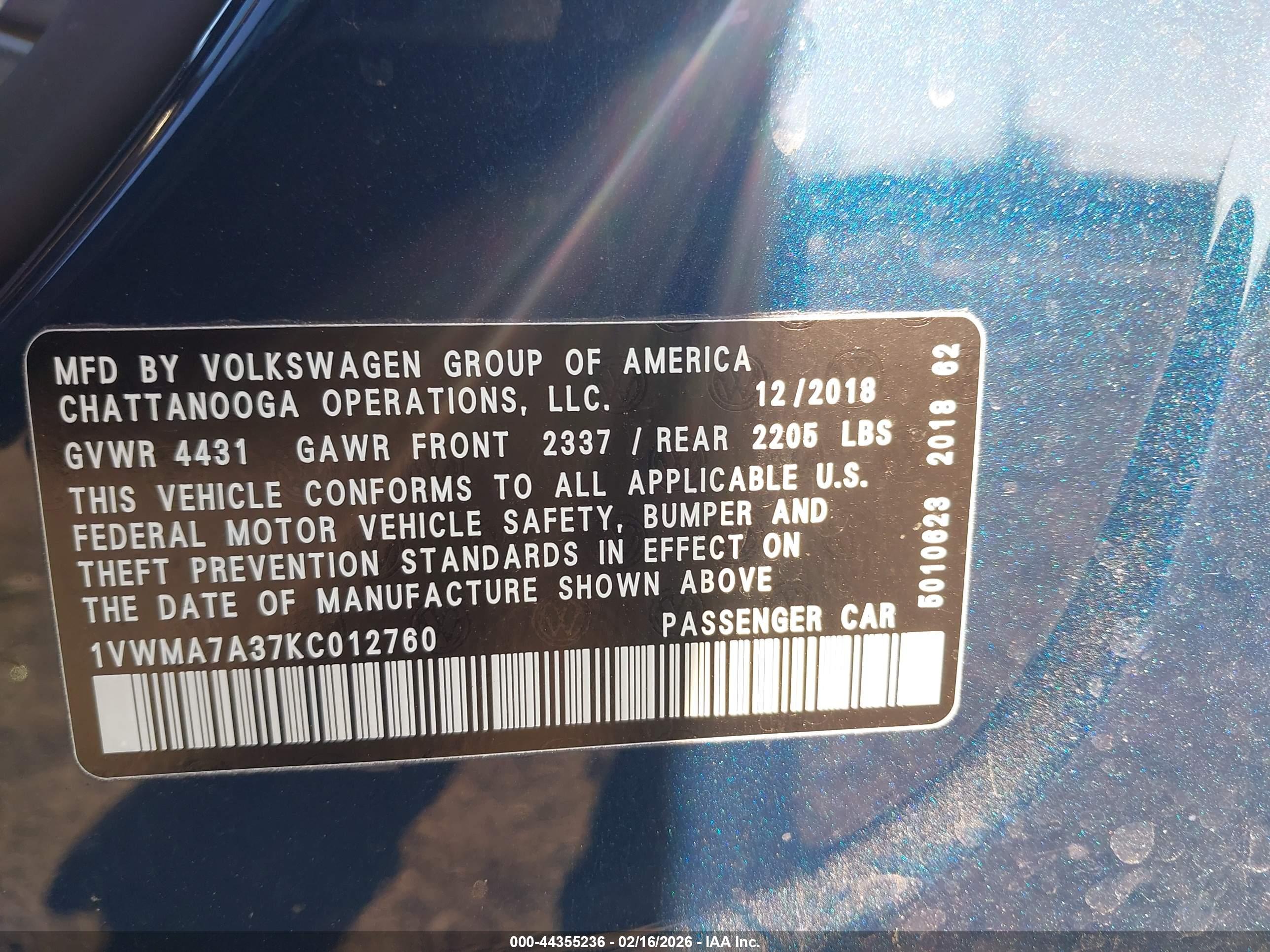 VOLKSWAGEN PASSAT image 9