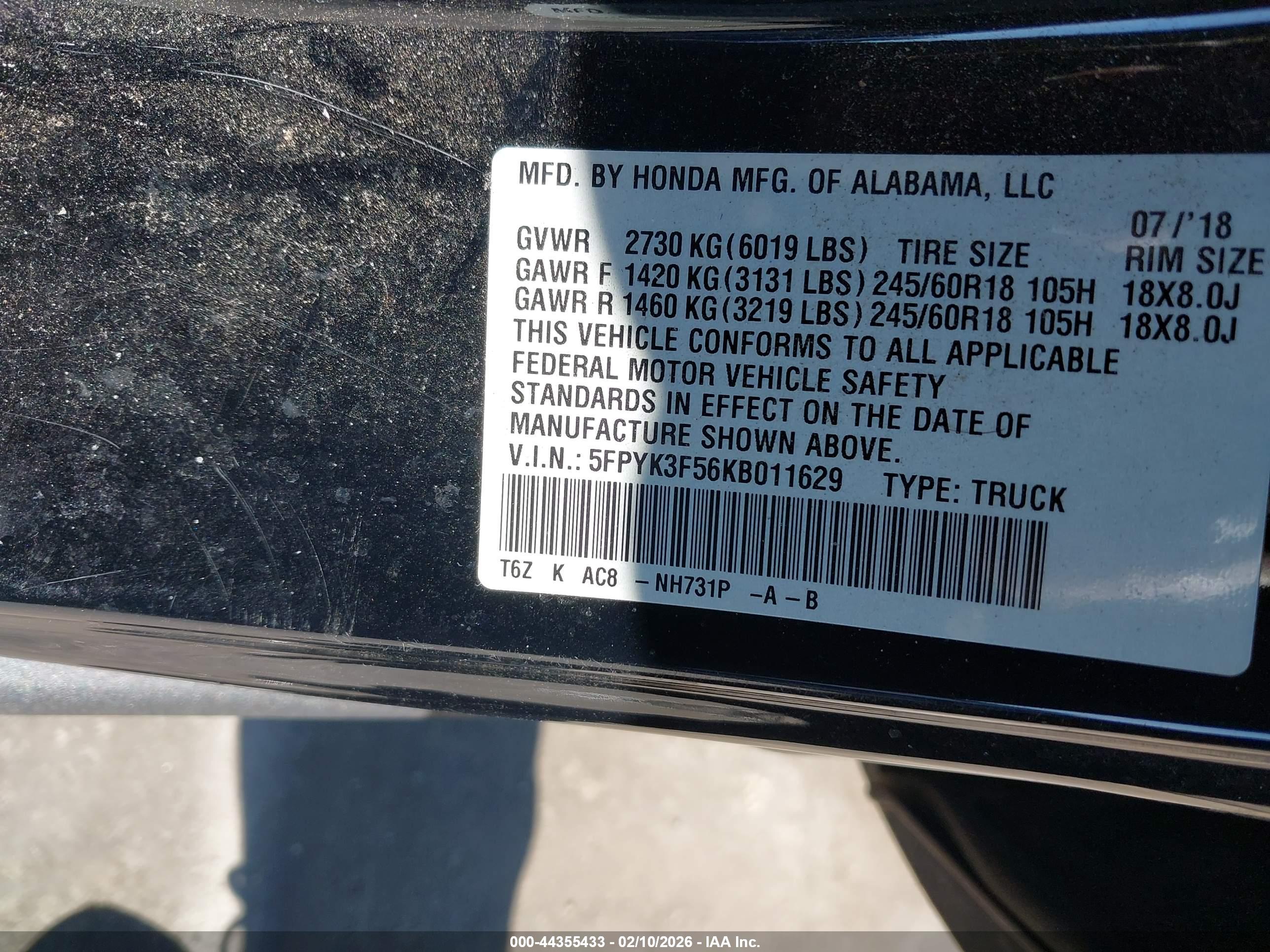 HONDA RIDGELINE image 9