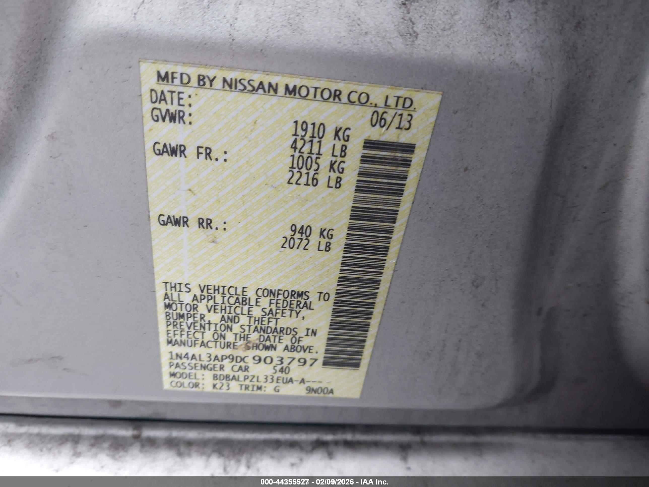 NISSAN ALTIMA image 9
