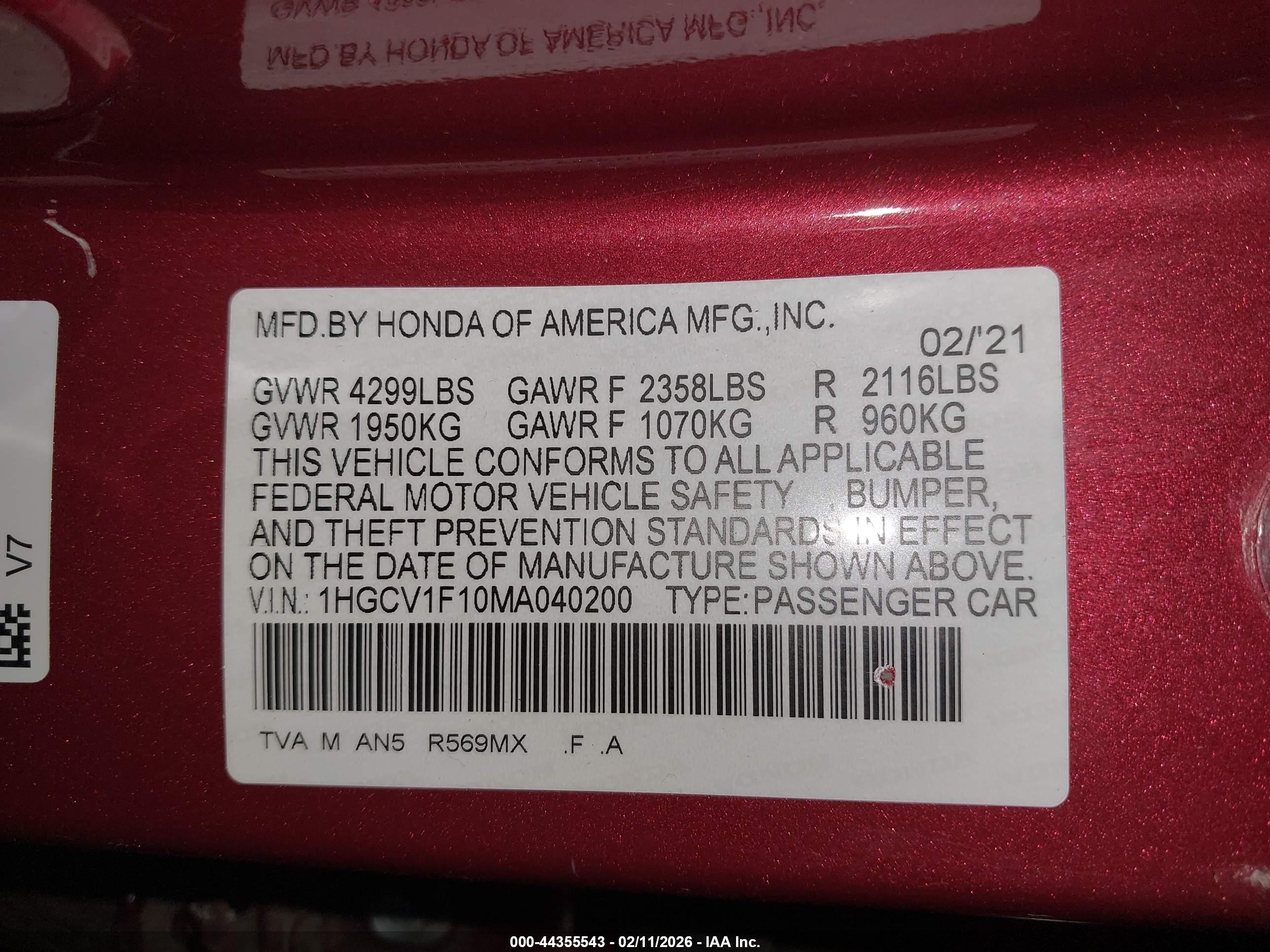 HONDA ACCORD image 9