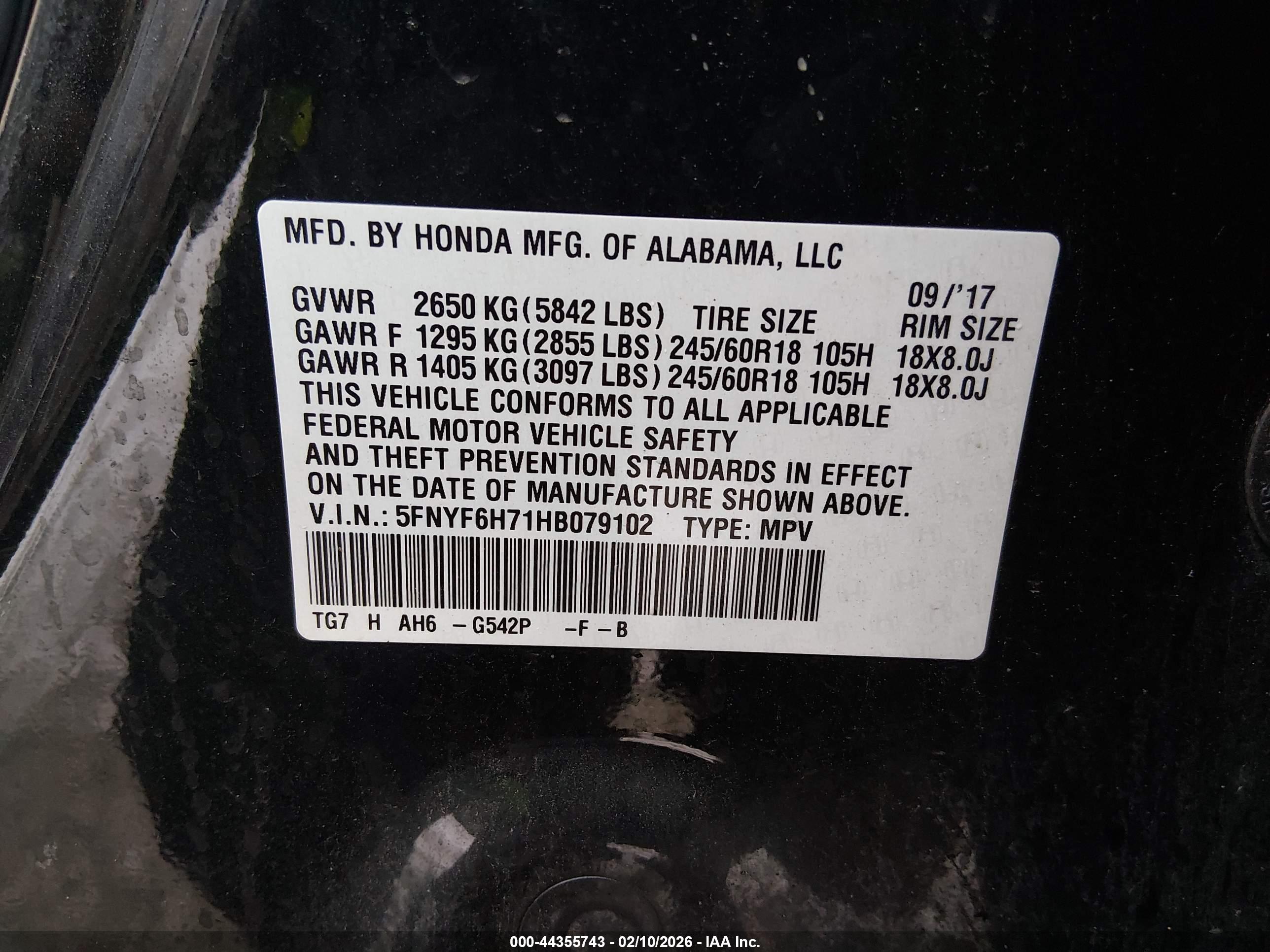 HONDA PILOT image 9
