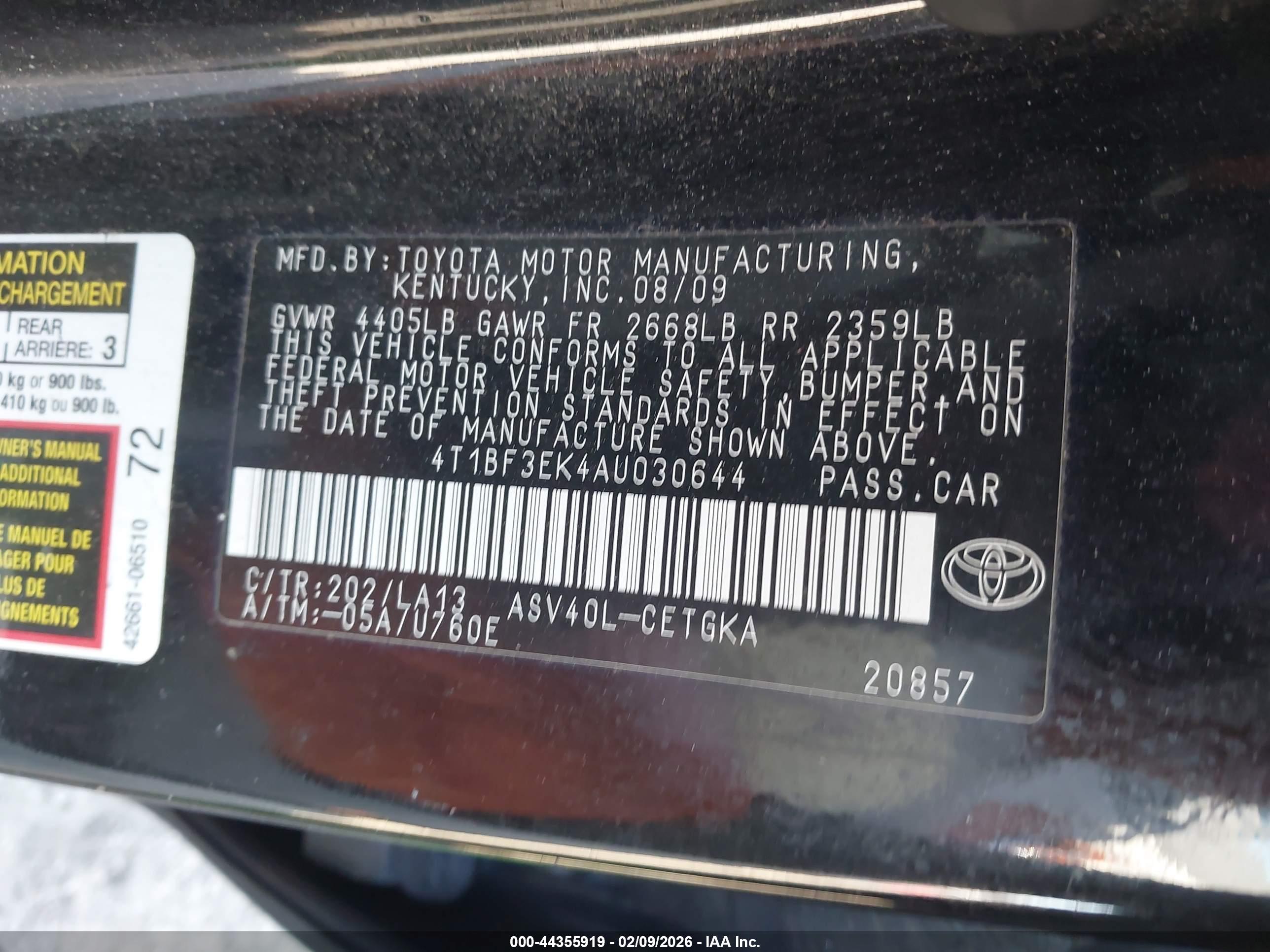 TOYOTA CAMRY image 9