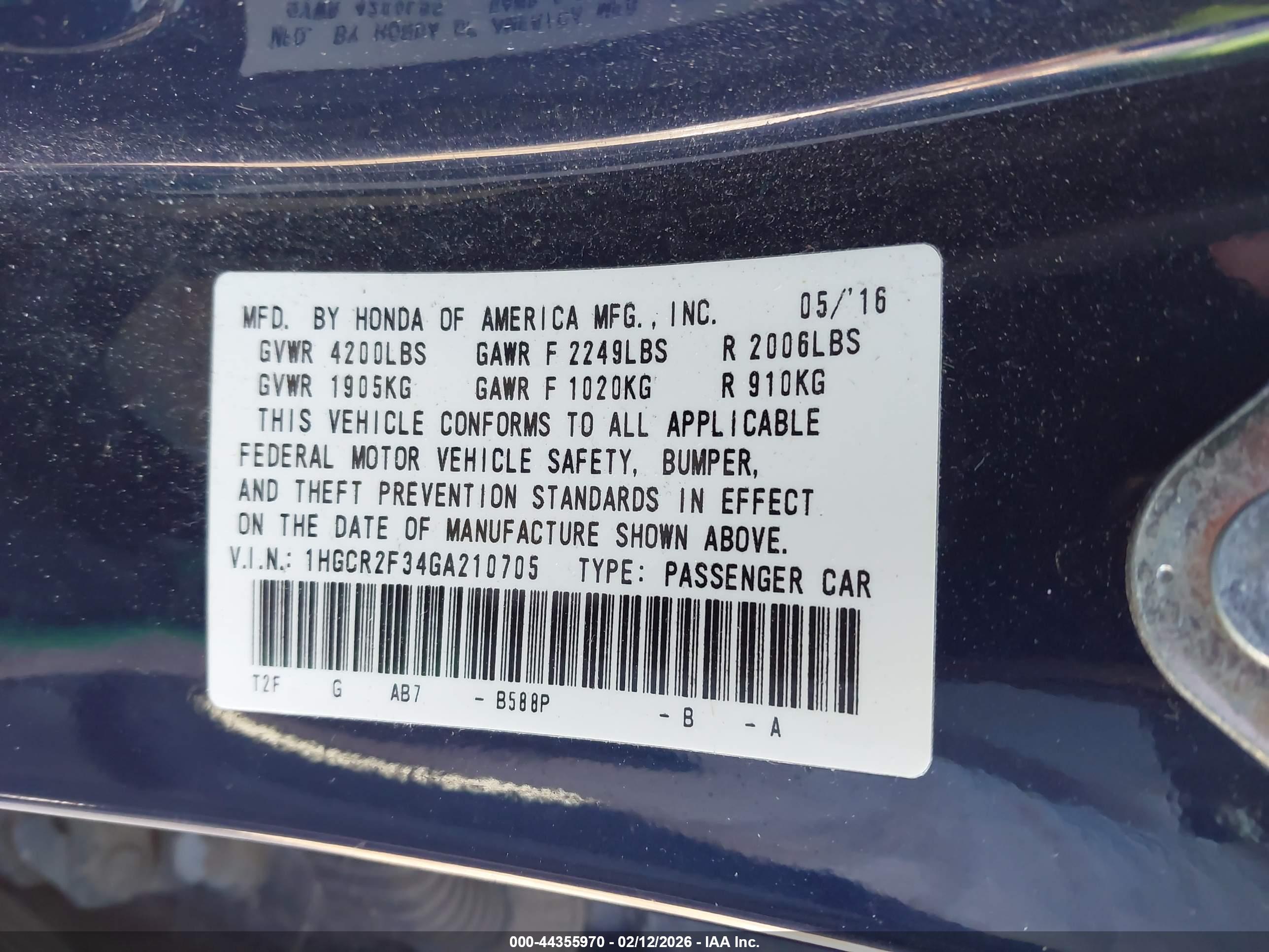 HONDA ACCORD image 9