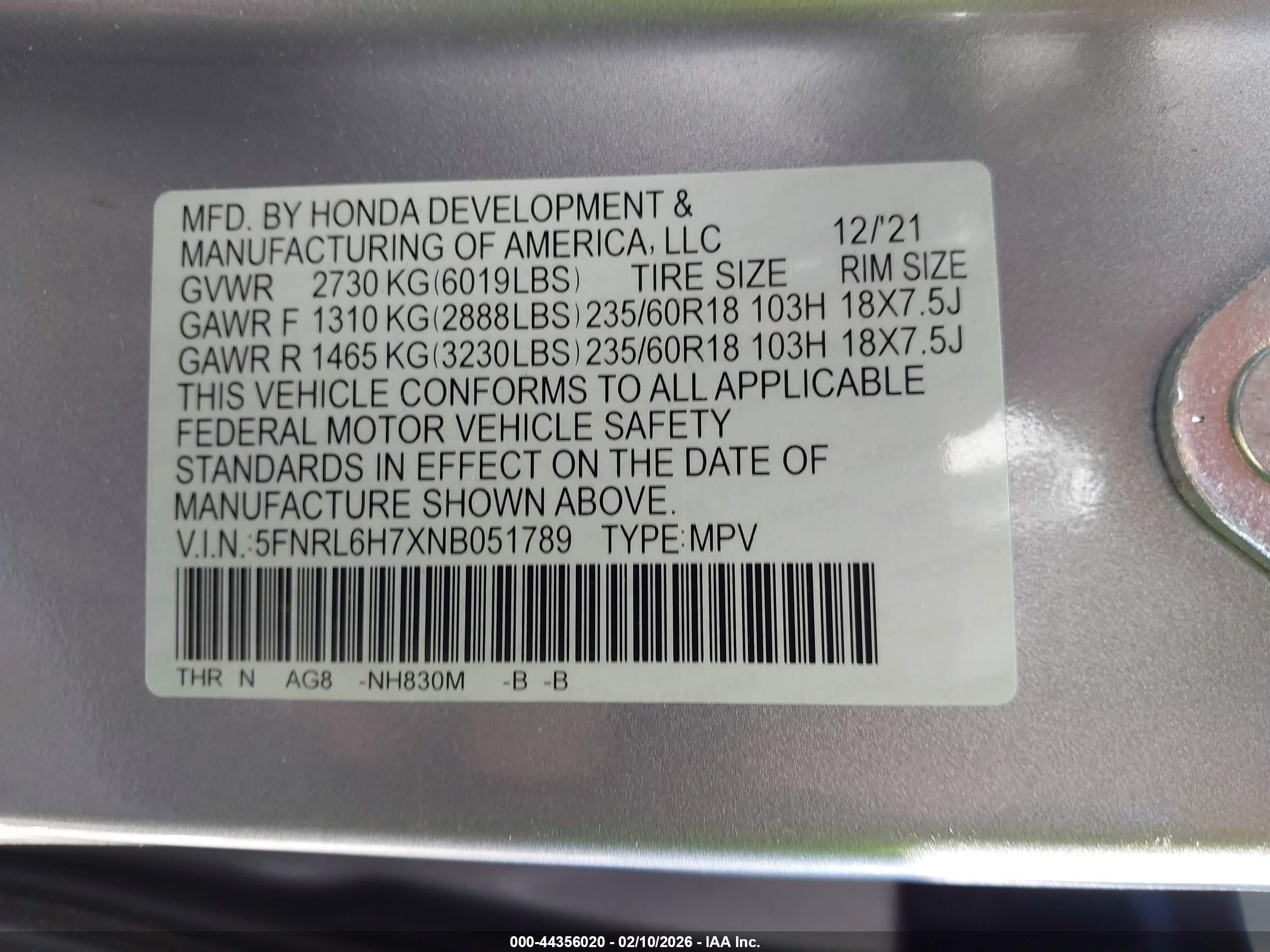 HONDA ODYSSEY image 9