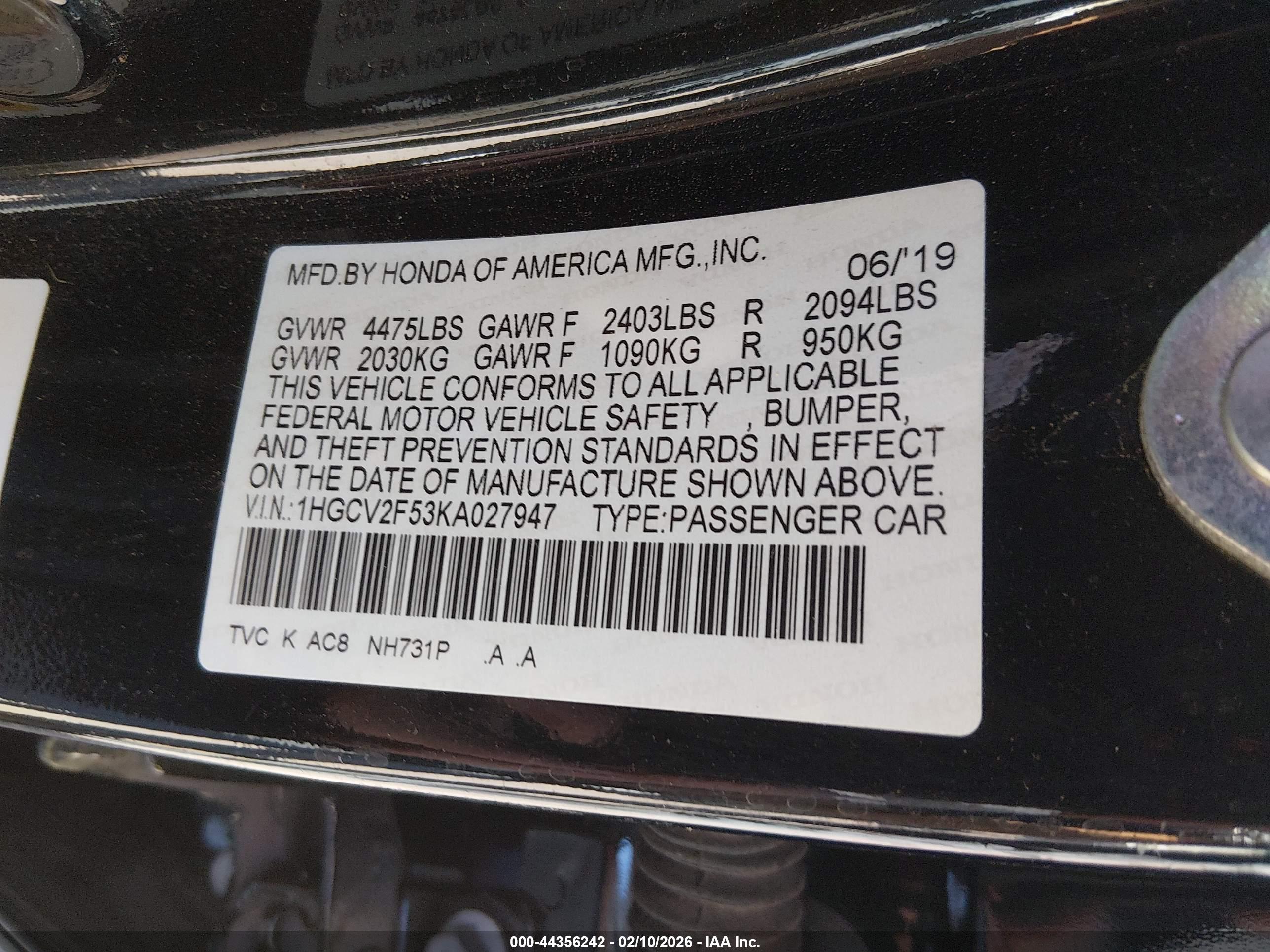 HONDA ACCORD image 9