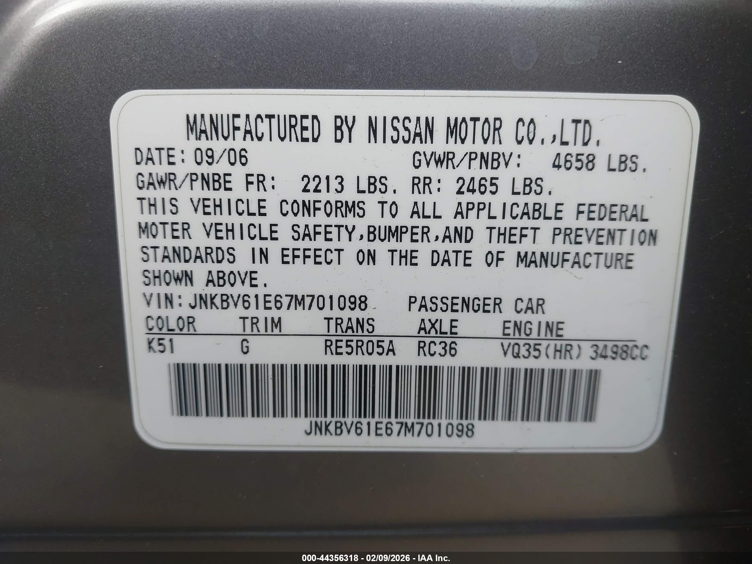 INFINITI G35 image 9