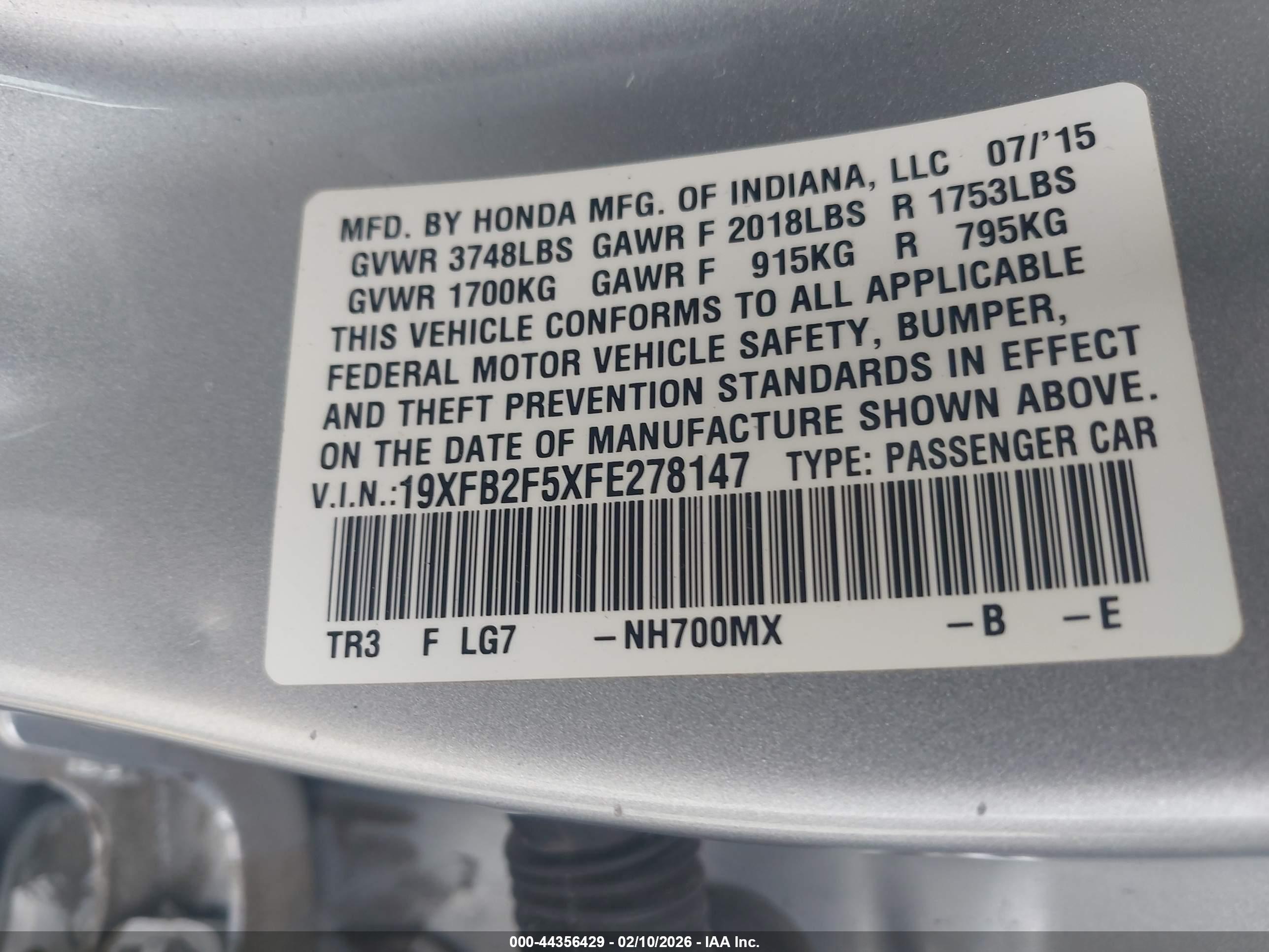 HONDA CIVIC image 9