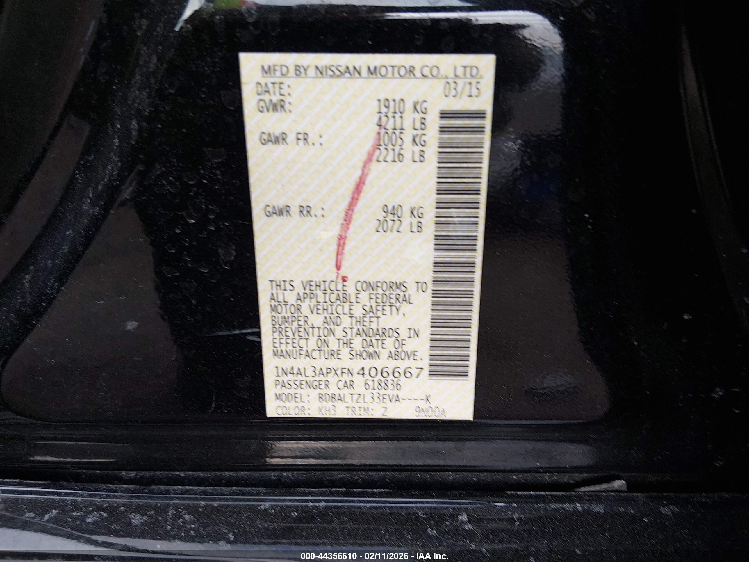 NISSAN ALTIMA image 9