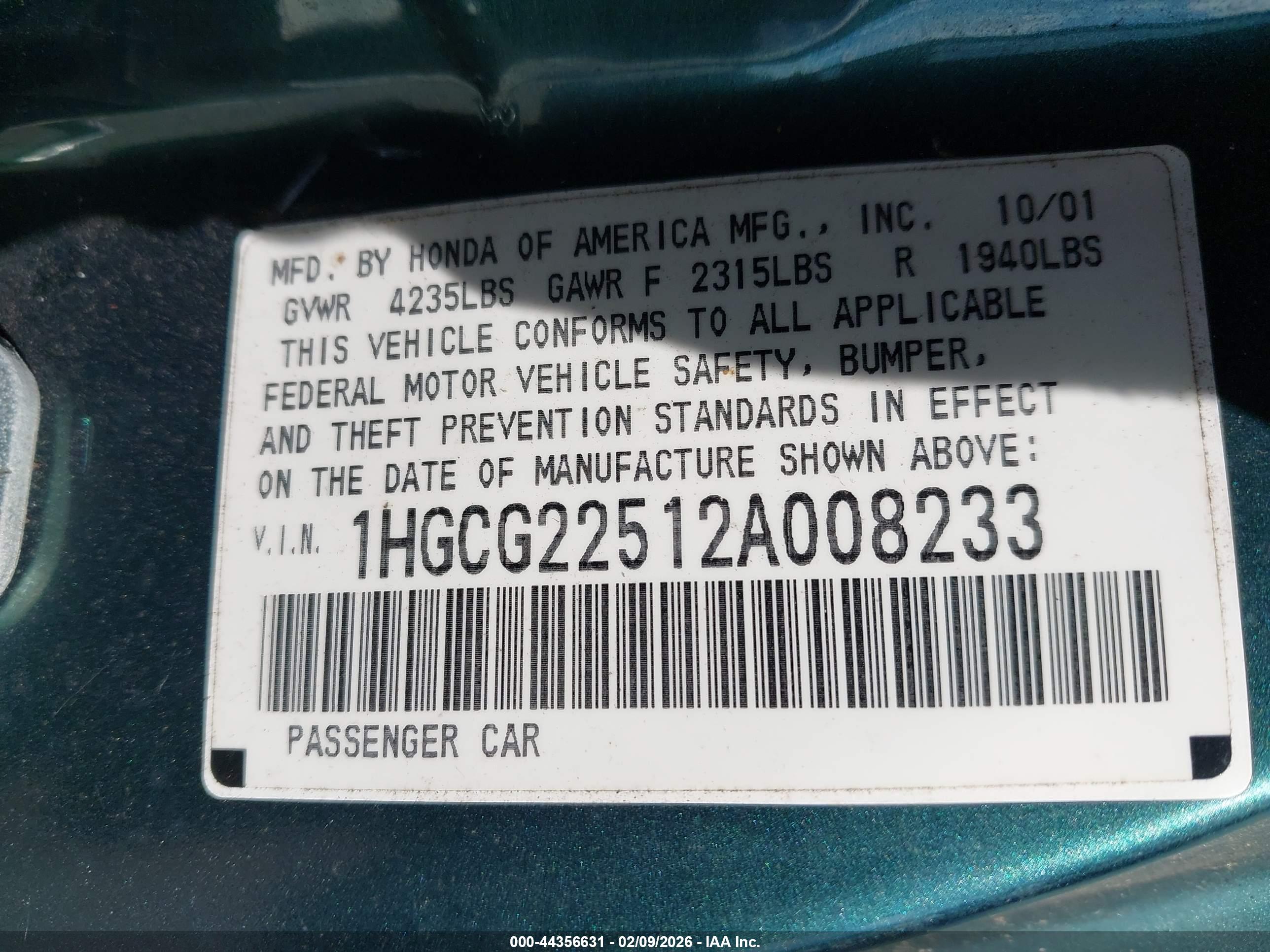 HONDA ACCORD image 9