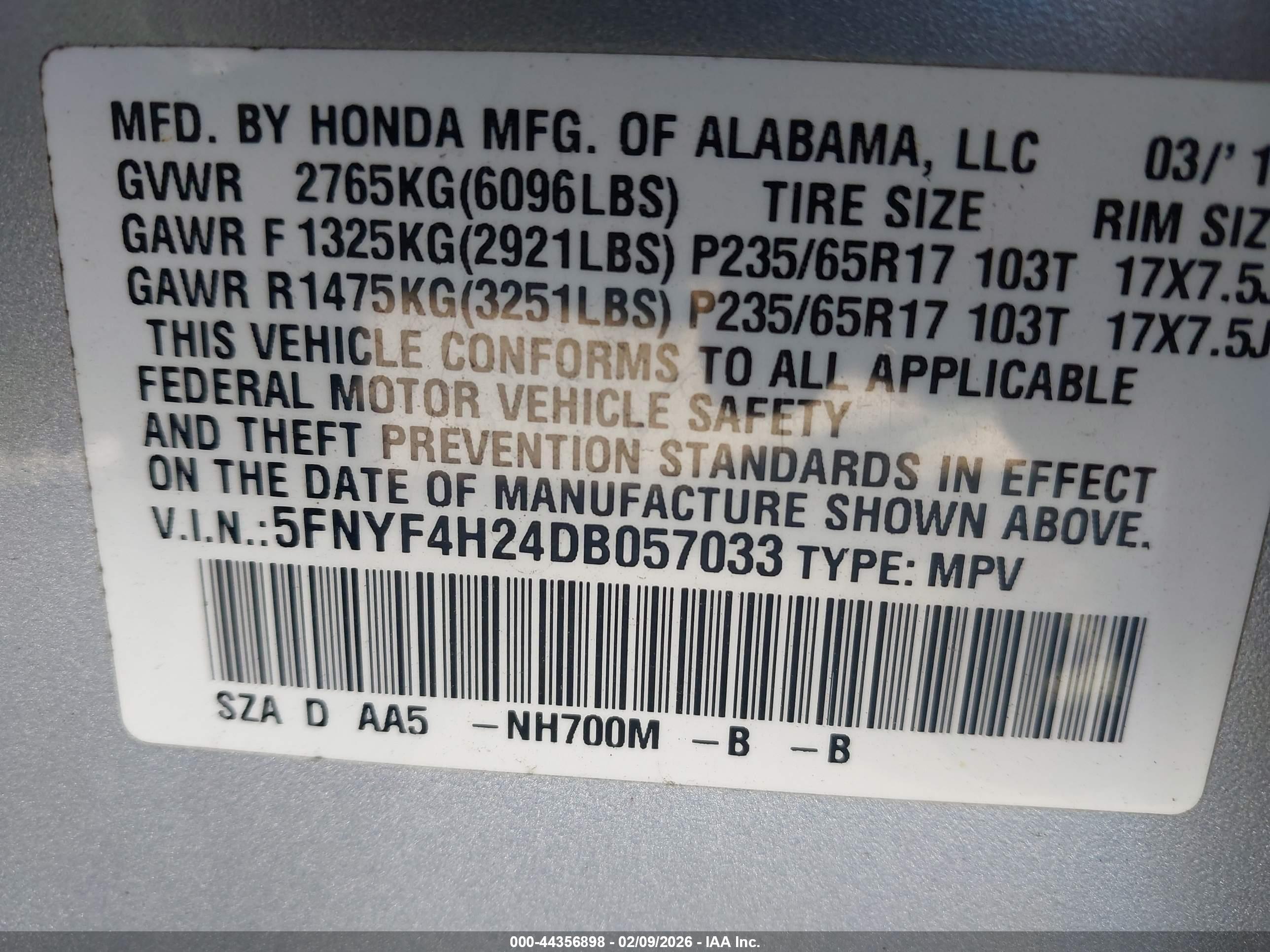 HONDA PILOT image 9