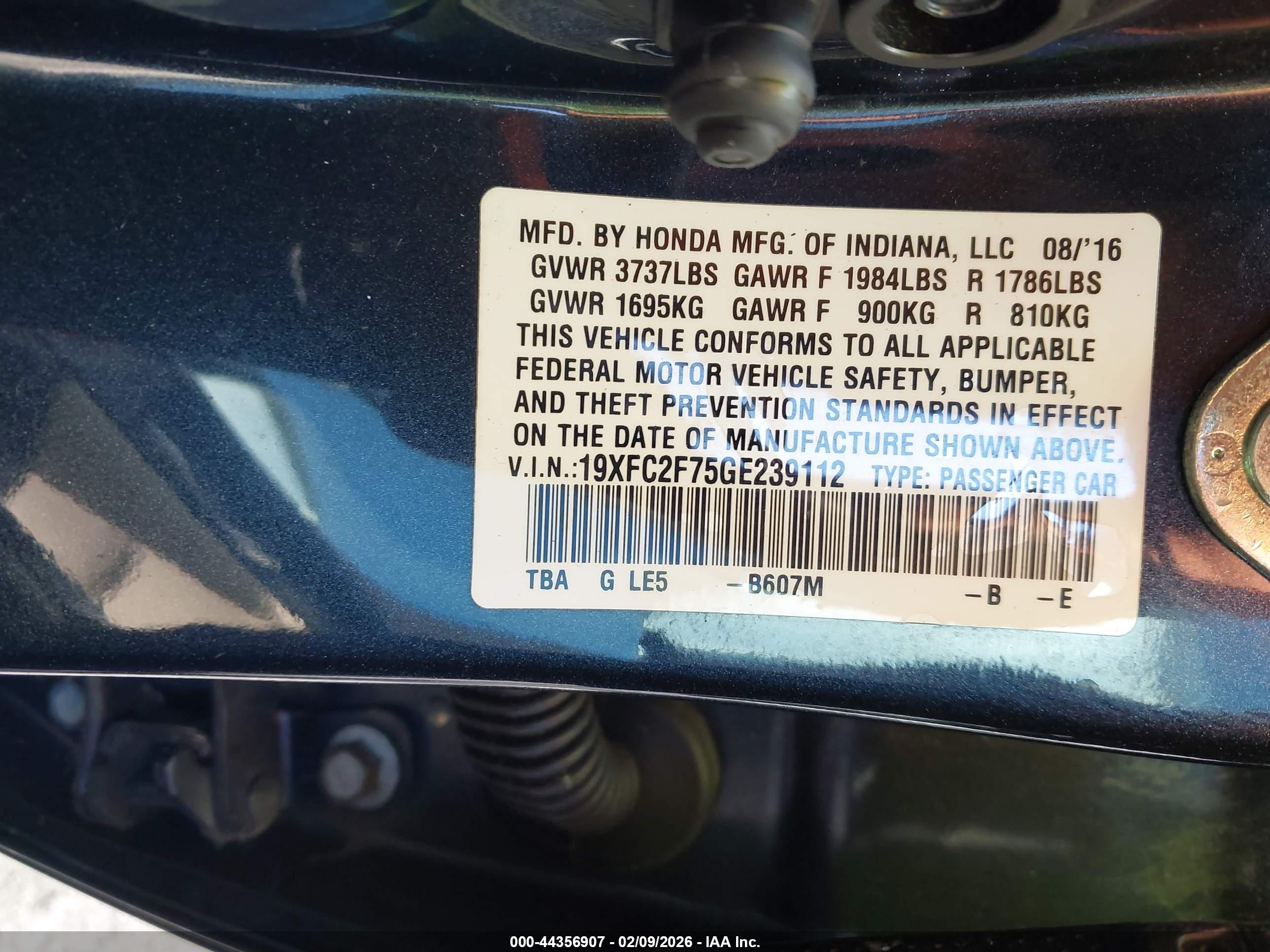 HONDA CIVIC image 9
