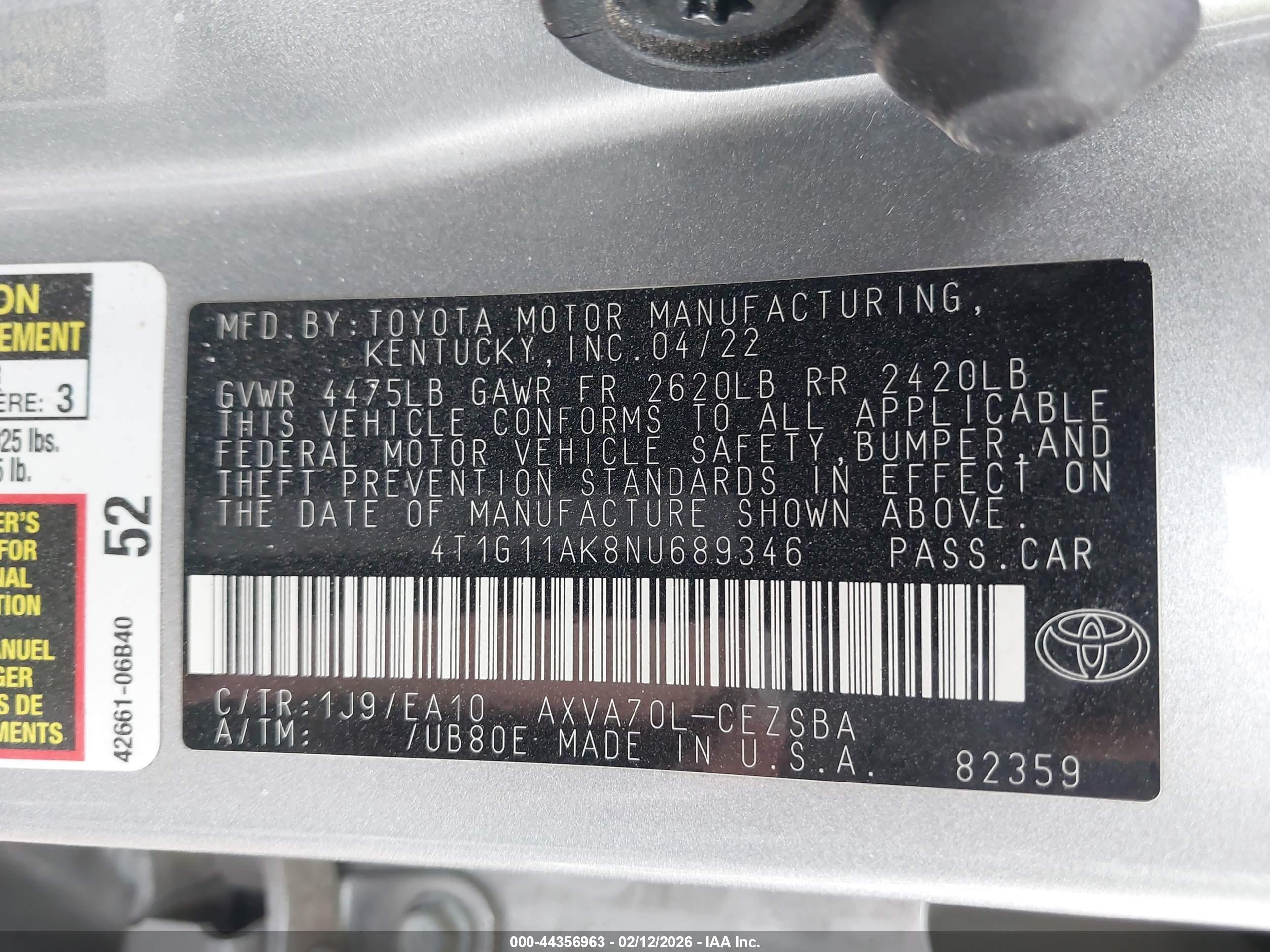 TOYOTA CAMRY image 9
