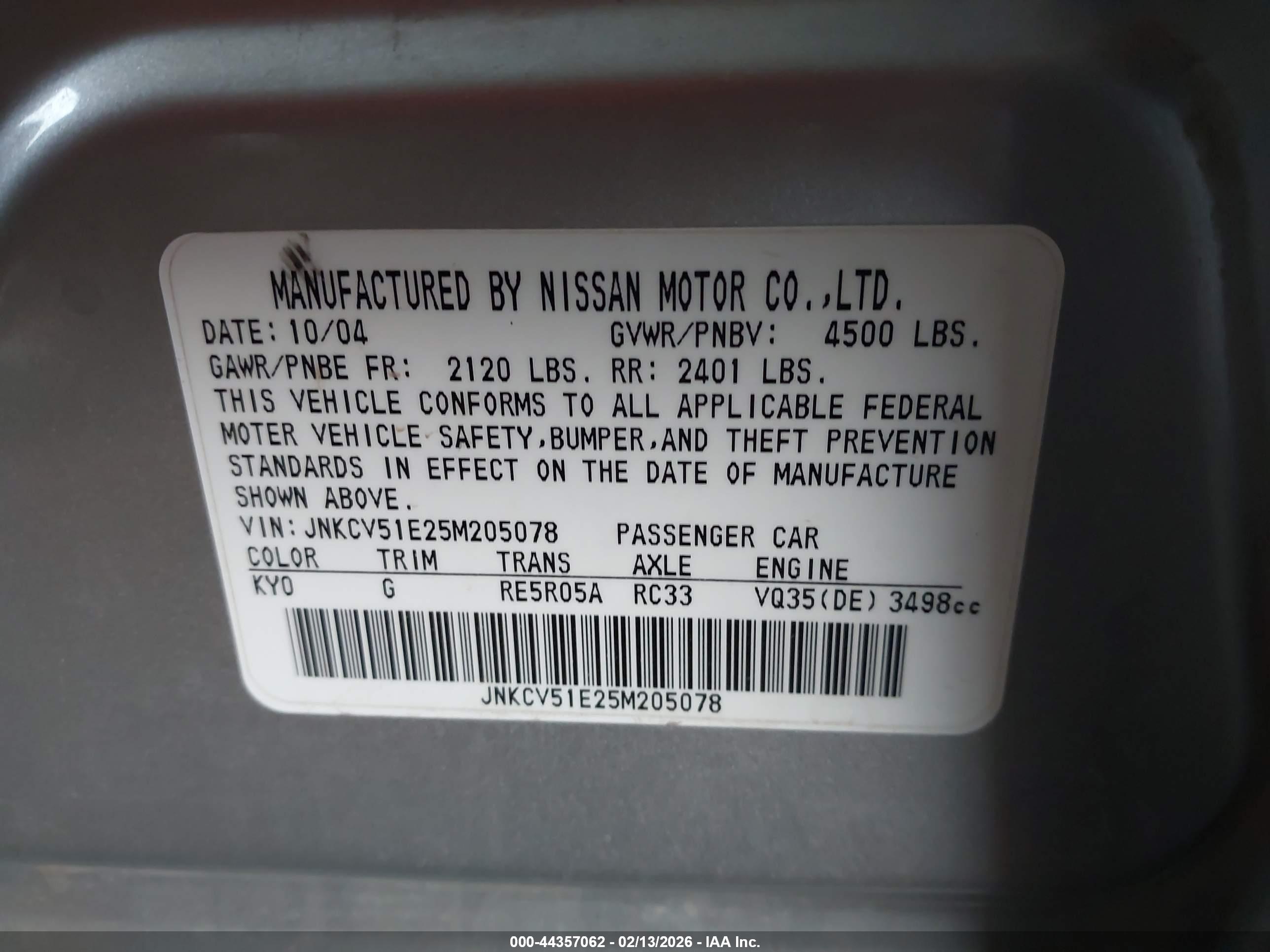 INFINITI G35 image 9
