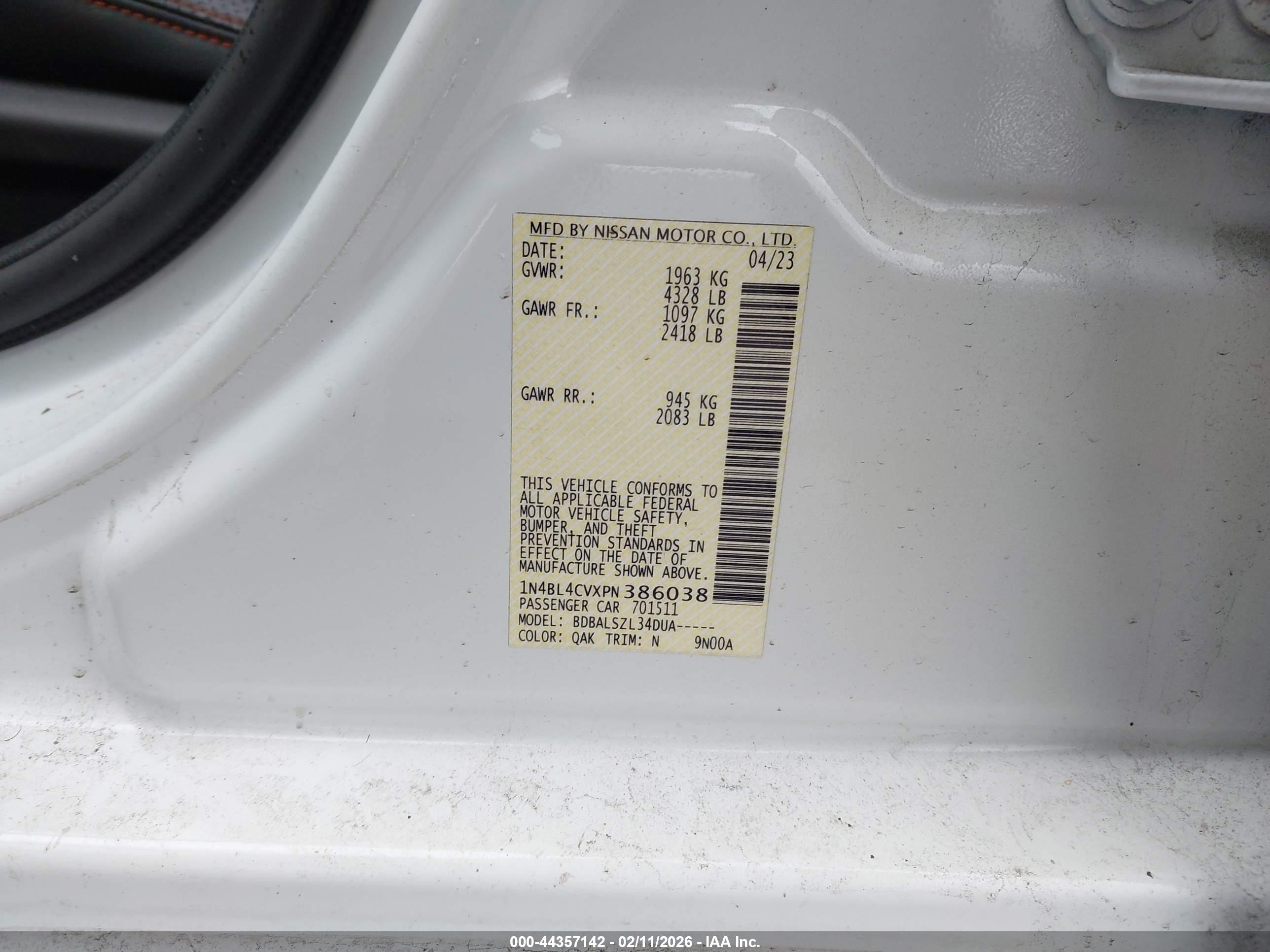 NISSAN ALTIMA image 9