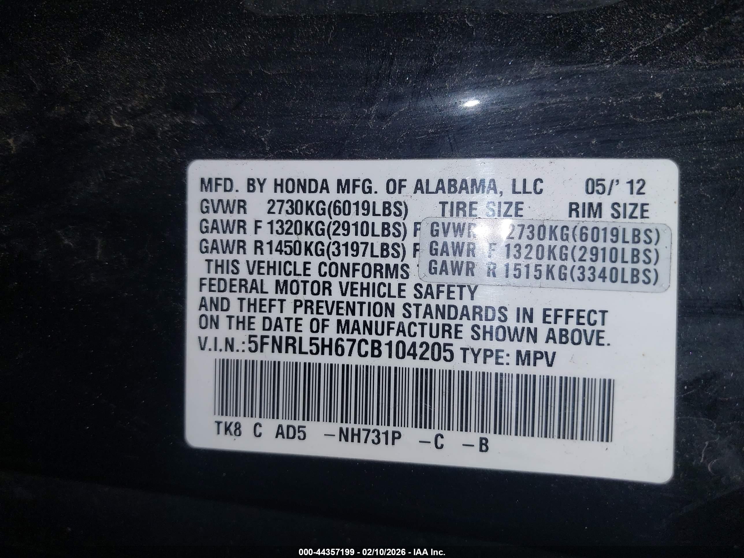 HONDA ODYSSEY image 9