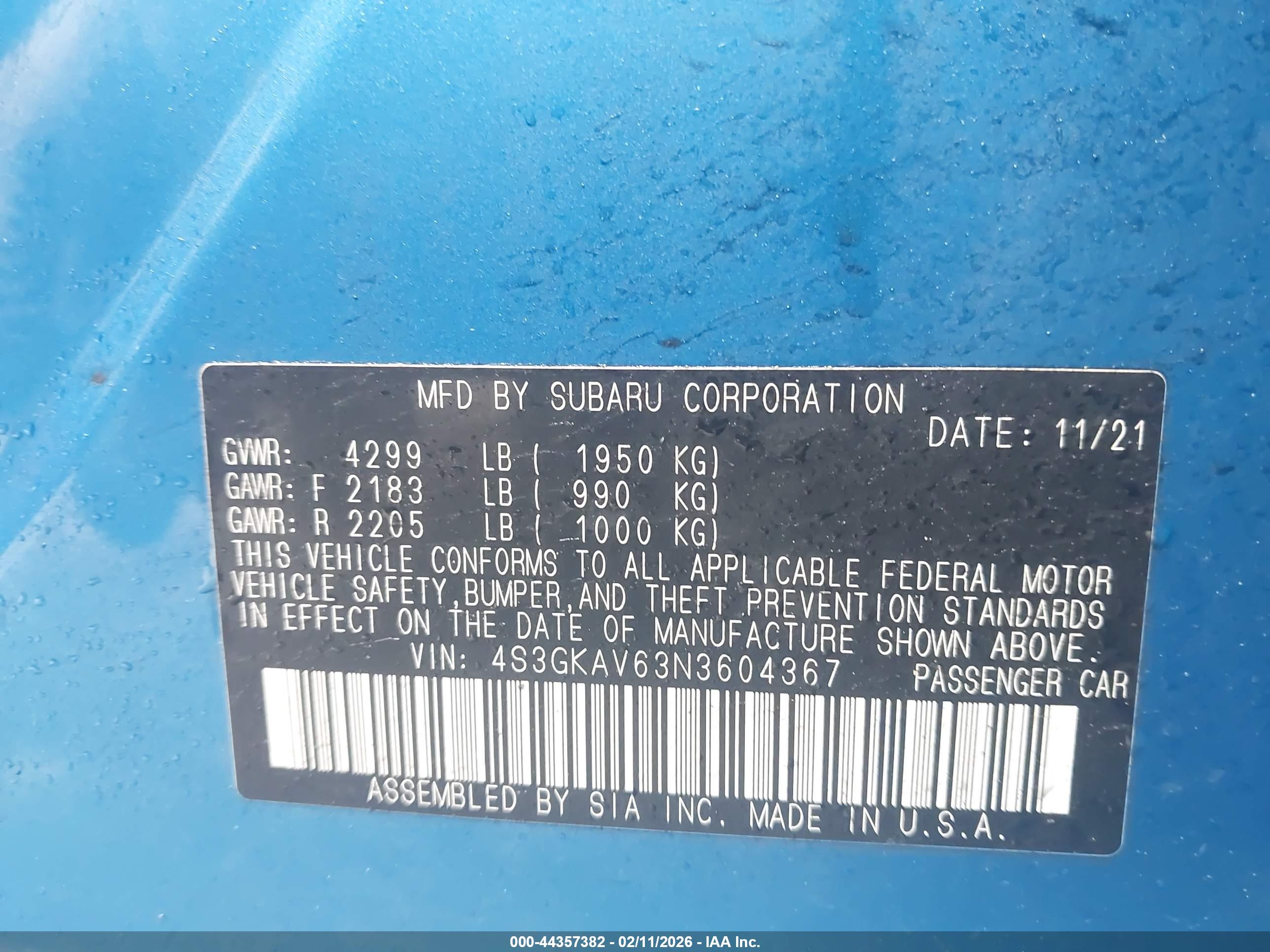 SUBARU IMPREZA image 9